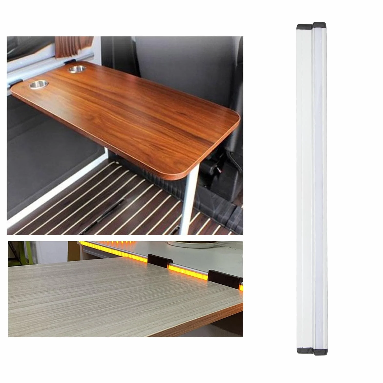 Guía de escritorio plegable, práctica guía de mesa para autocaravana antivibración de 500 mm para caravana y barco