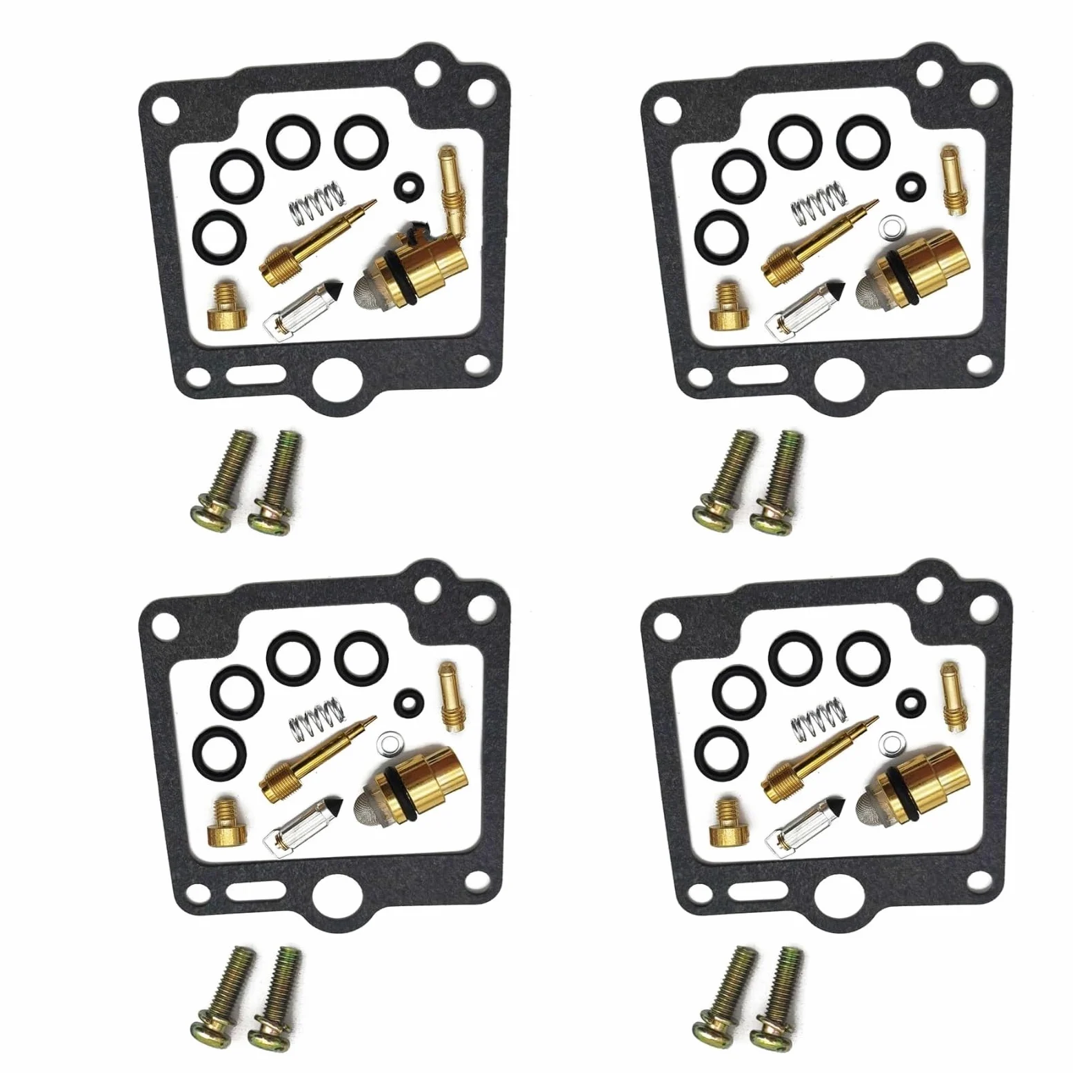 Kit Carburador Repuesto Compatible Con Yamaha Para XJ900F 58L 1986 1987 1988 1989 1990 Kit Reconstrucción Carburador Motocicleta Aguja Flotador Diafragma Vacío Sello(D 4sets)