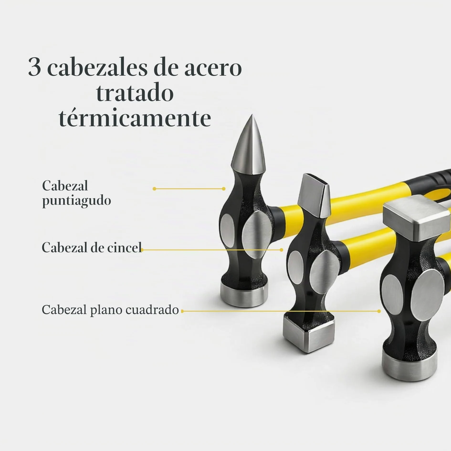 TOWAY Juego de tases y martillos 7 piezas, Juego de herramientas de reparación de carrocería profesional con mangos de fibra de vidrio 454222 (Budget)
