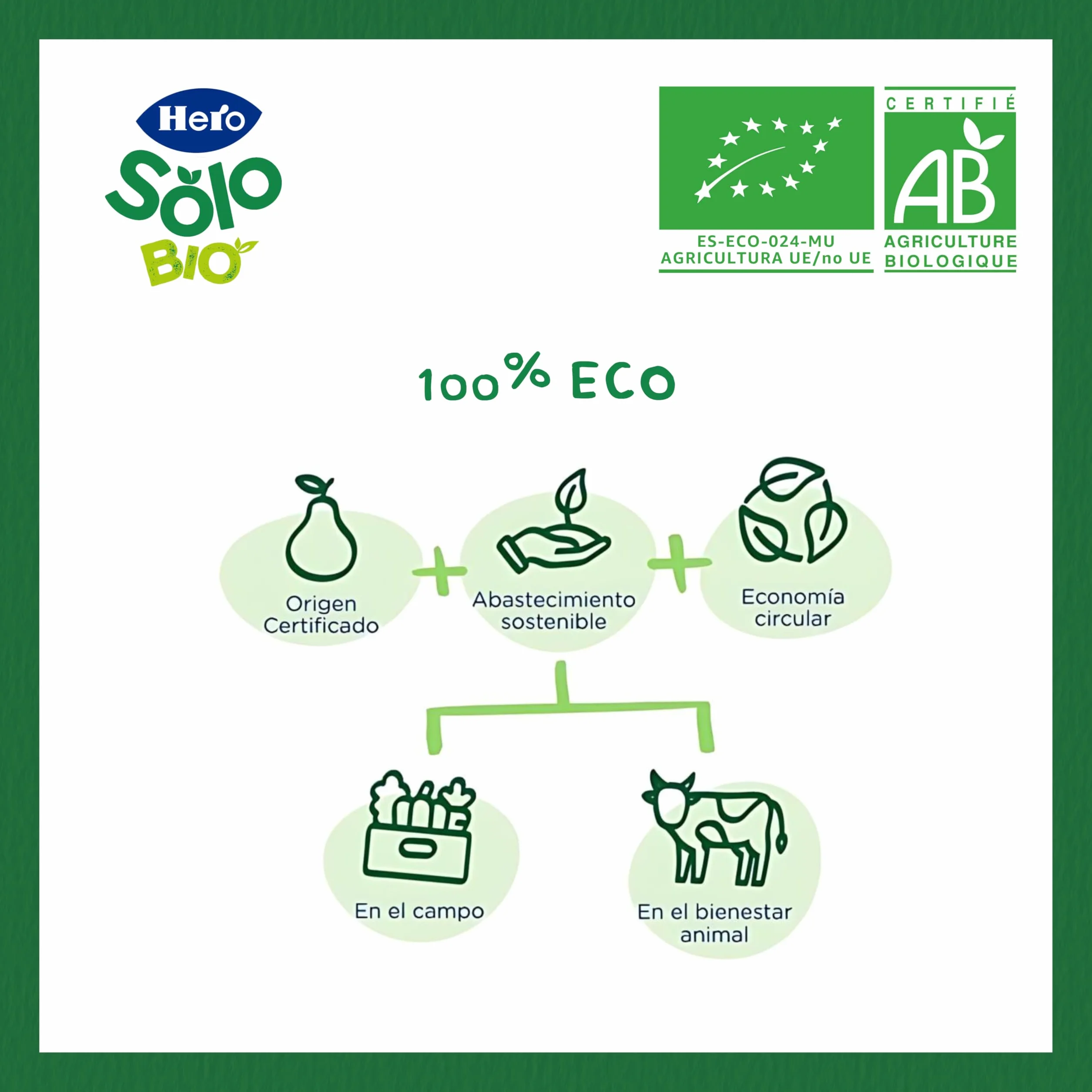 Hero Solo Bolsitas Ecológicas de Manzana, Plátano y Zanahoria BIO para Bebés 6 Meses 100g
