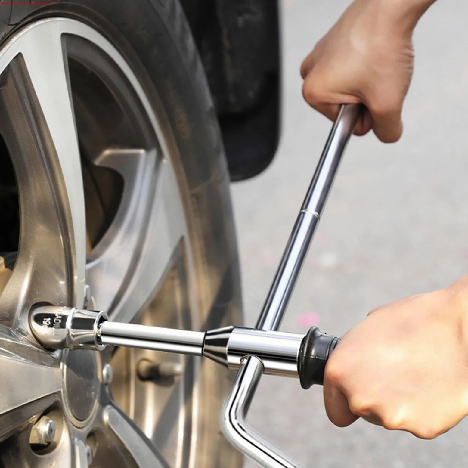 Llave Para Tuercas De Rueda Llave Cruzada para Tuercas de Rueda | Llave para Neumáticos Robusta Para SUV, Autocaravana, Camión, Vehículo Automotriz, Coche, Taller de Garaje y