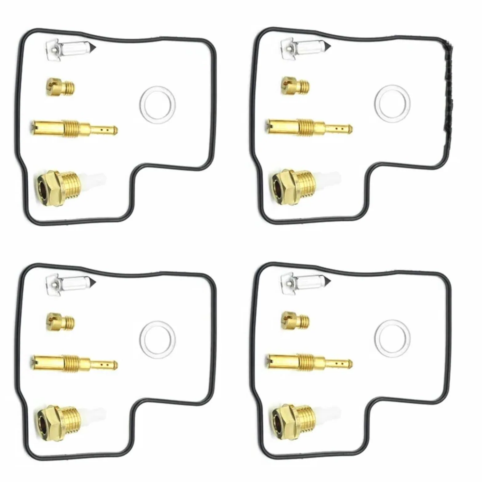 Kit Carburador Repuesto Kit Reparación Carburador Para CBR1000F Para Hurricane 1987-1991 Junta De Cámara De Carburador Válvula De Flotador Aguja Flotador Diafragma Vacío(4 carb kits)