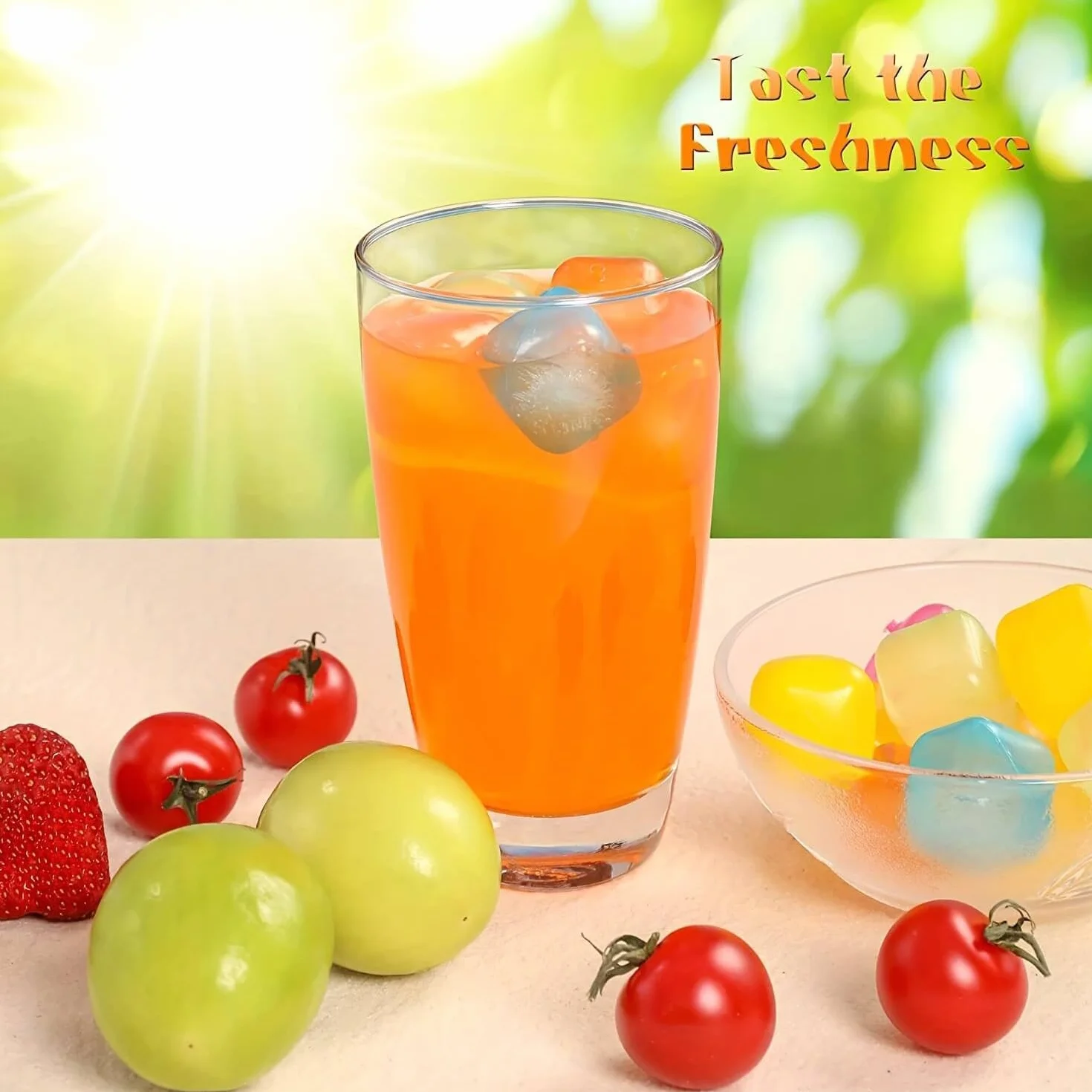 Cubitos de hielo reutilizables sin BPA, juego de 20 piezas de colores, ecológicos para bebidas y cócteles