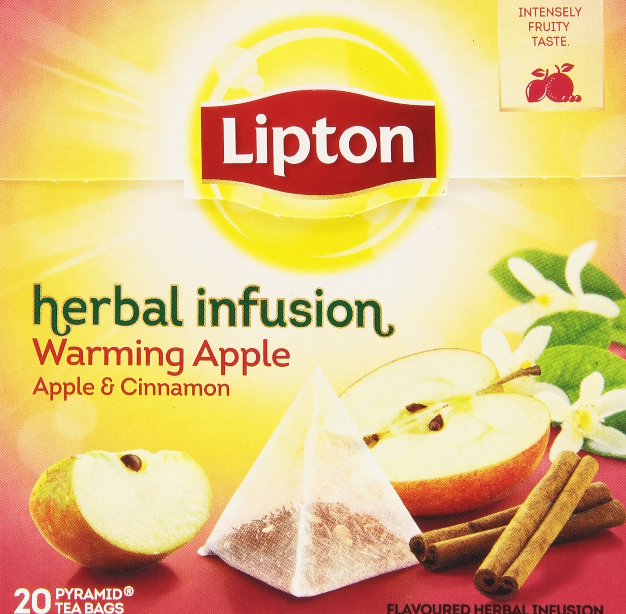 LIPTON Infusión de té Calentamiento Manzana y Canela 20 Bolsas