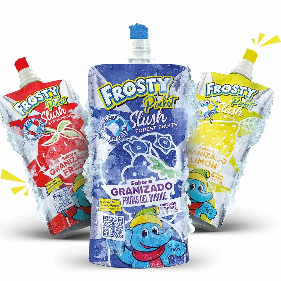Frosty Pocket El Granizado En Casa o Para Llevar 10 Bolsas Sabor Frutas Del Bosque