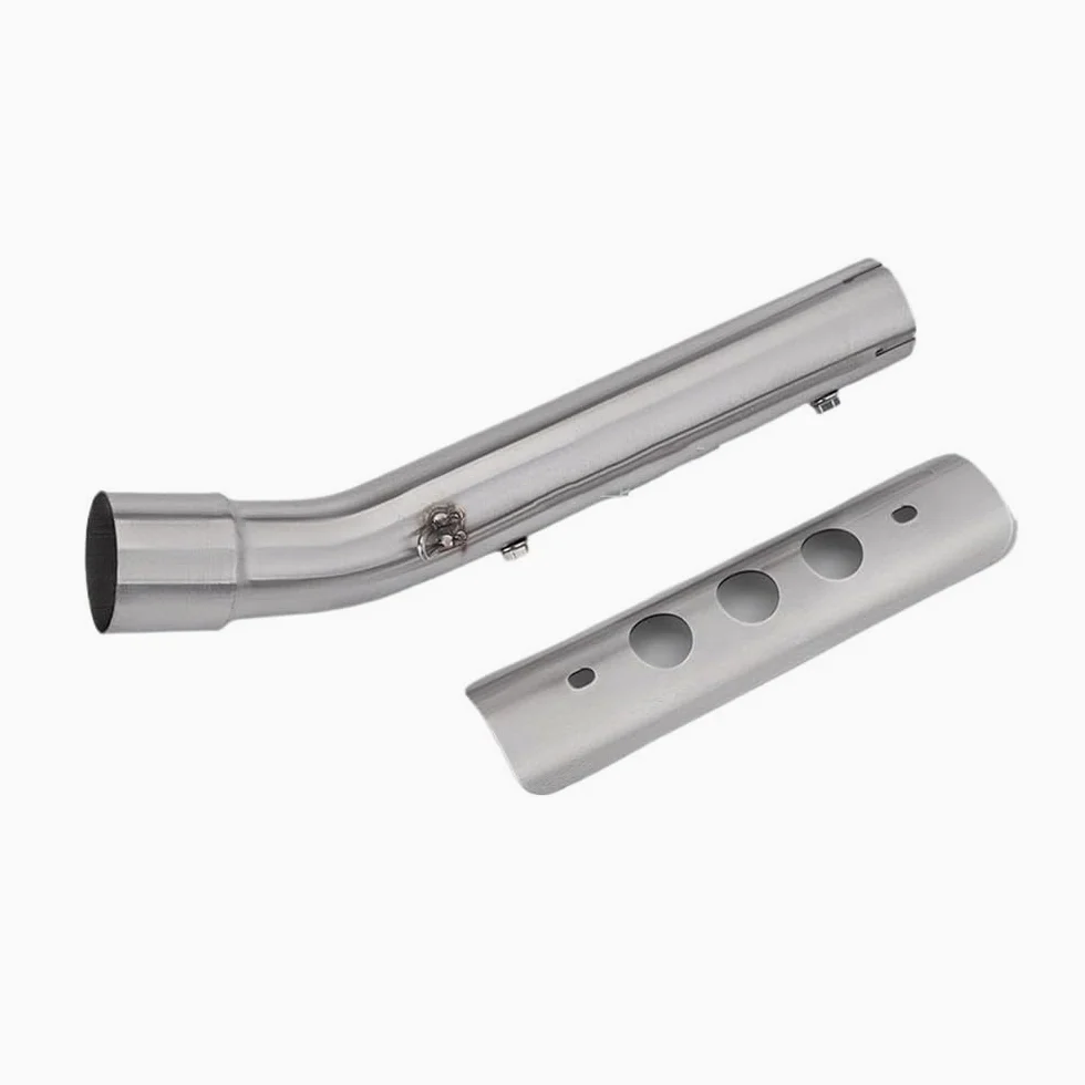 Deflectores Calor Escape Para Y&amaha Tenere 700 2019-2023 XTZ690 T7 T7 Silenciador De Escape Para Motocicleta Tubo De Conexión Medio Con Escudo Térmico De 51mm