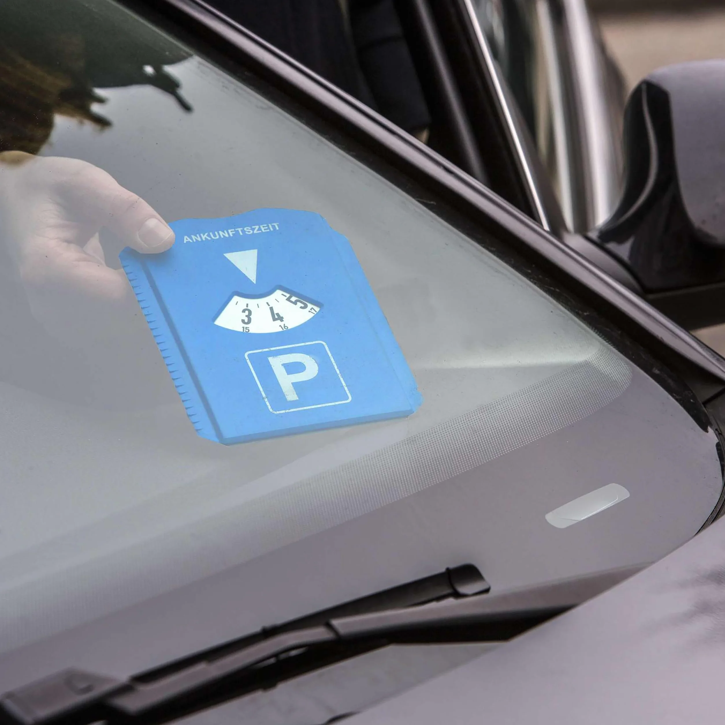 BIGtec Disco de aparcamiento con horas de aparcamiento con raspador de hielo y raspador de escritura 3 x fichas para el carro de la compra labio de goma ficha de compra rascador de nieve para coche y