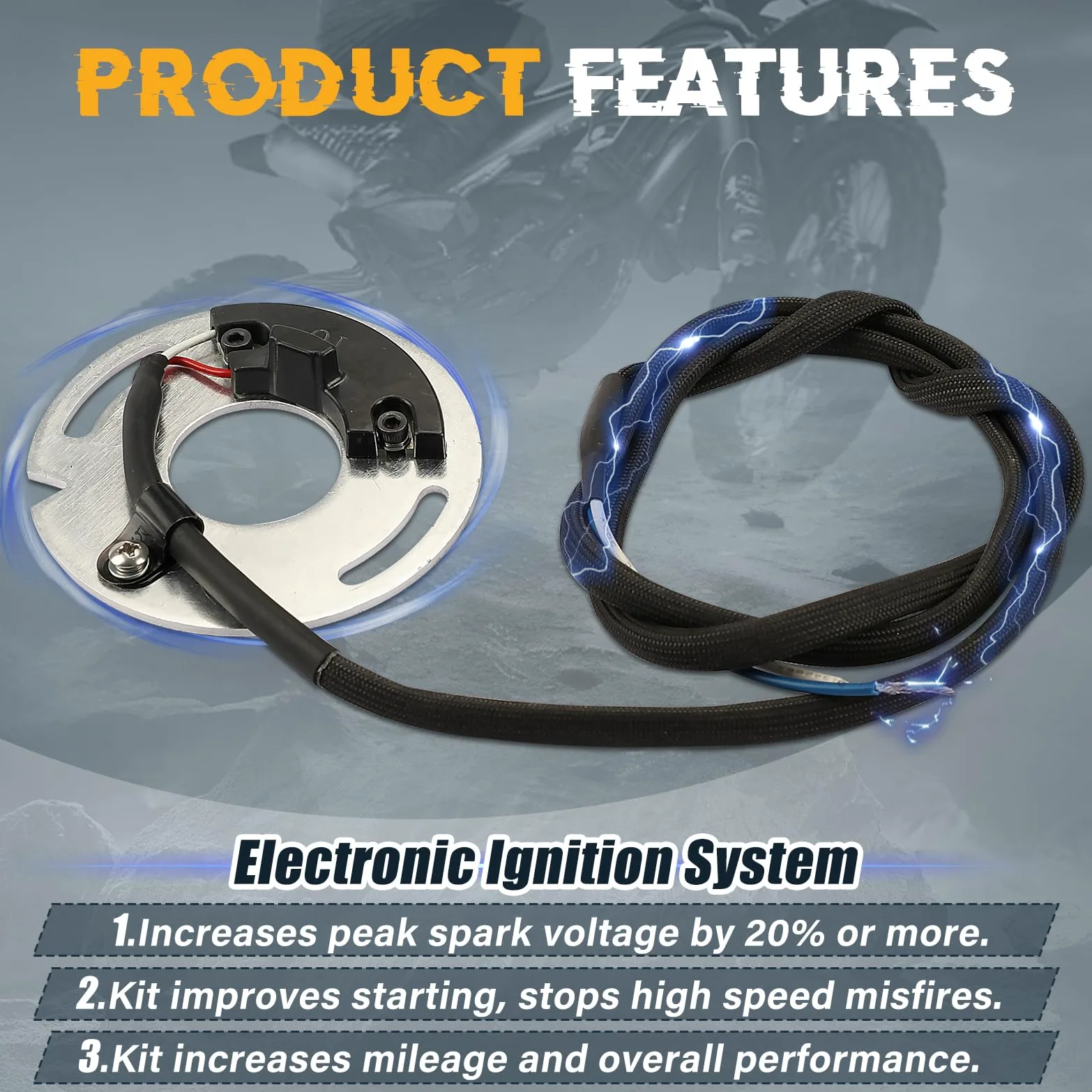 Bobina de encendido electrónico dual de repuesto DS6-1 compatible con carburador HD 1970-2003