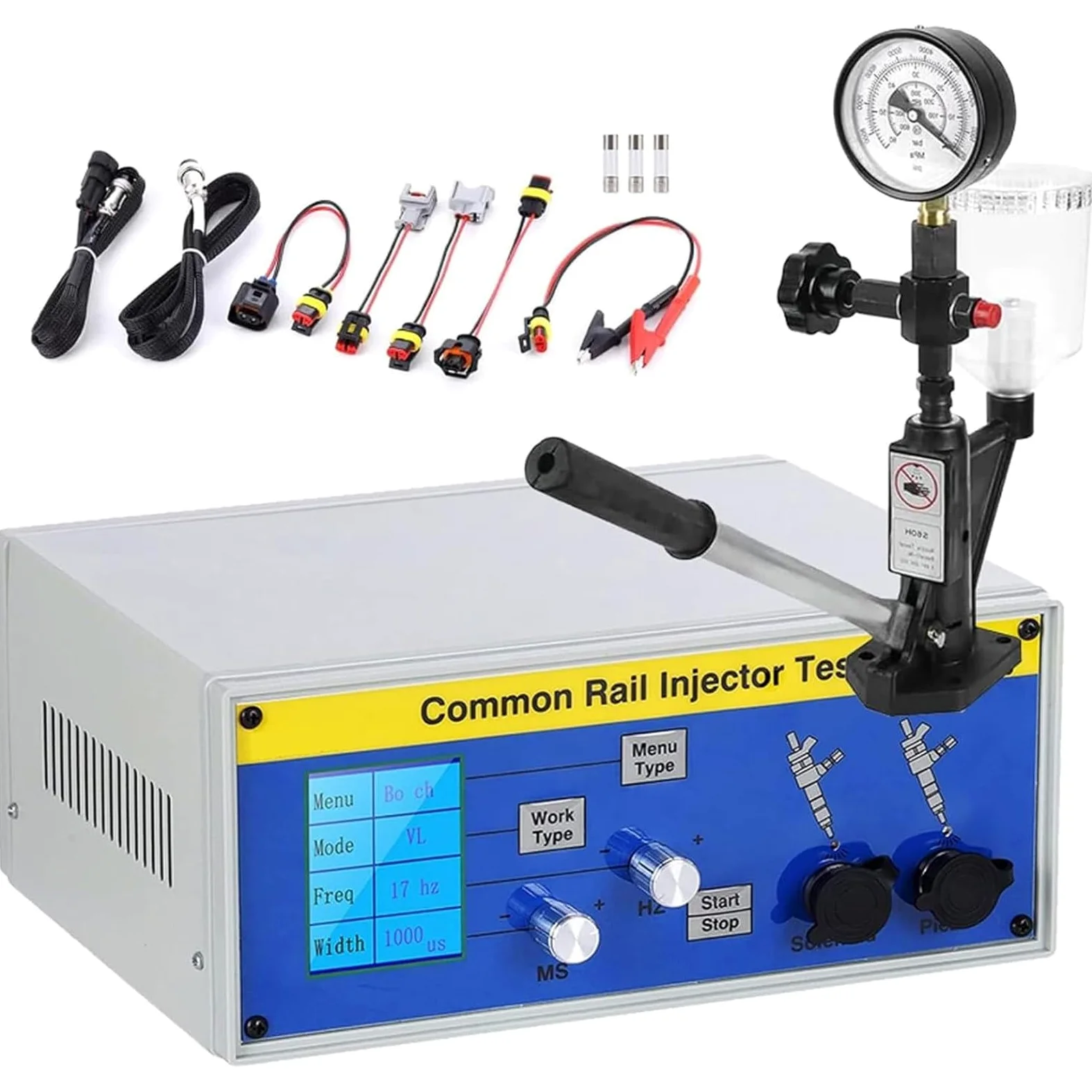 Comprobador de inyectores Common Rail CR-C, Comprobador de inyectores de Carril común Multifuncional S60H, para inyectores diésel,Dispositivo de diagnóstico en Motor Diesel