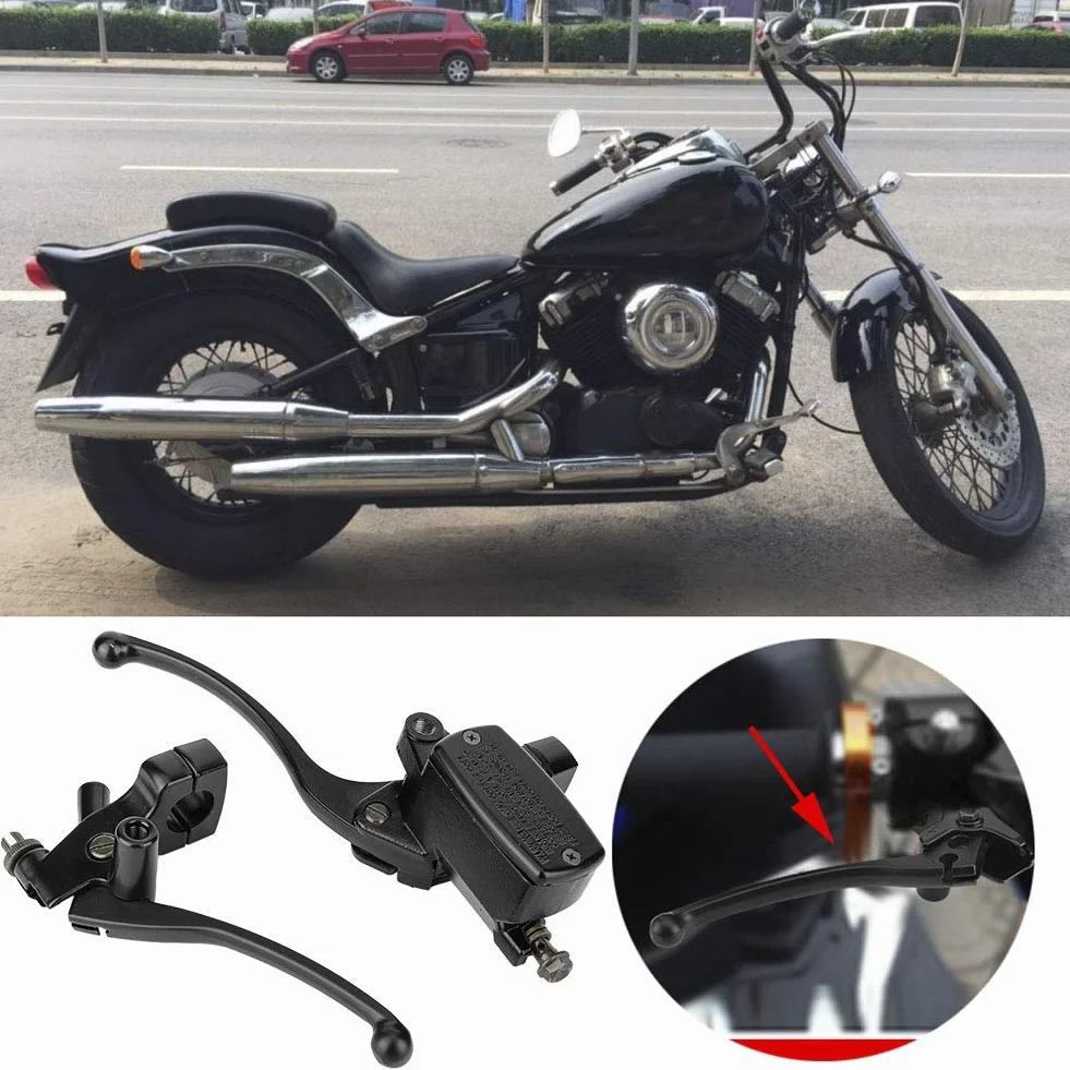 1 Par de Cilindro Maestro de Motocicleta, Palanca de Embrague de Bomba de Freno de Aleación de Aluminio de 25mm para Sistema de Frenado