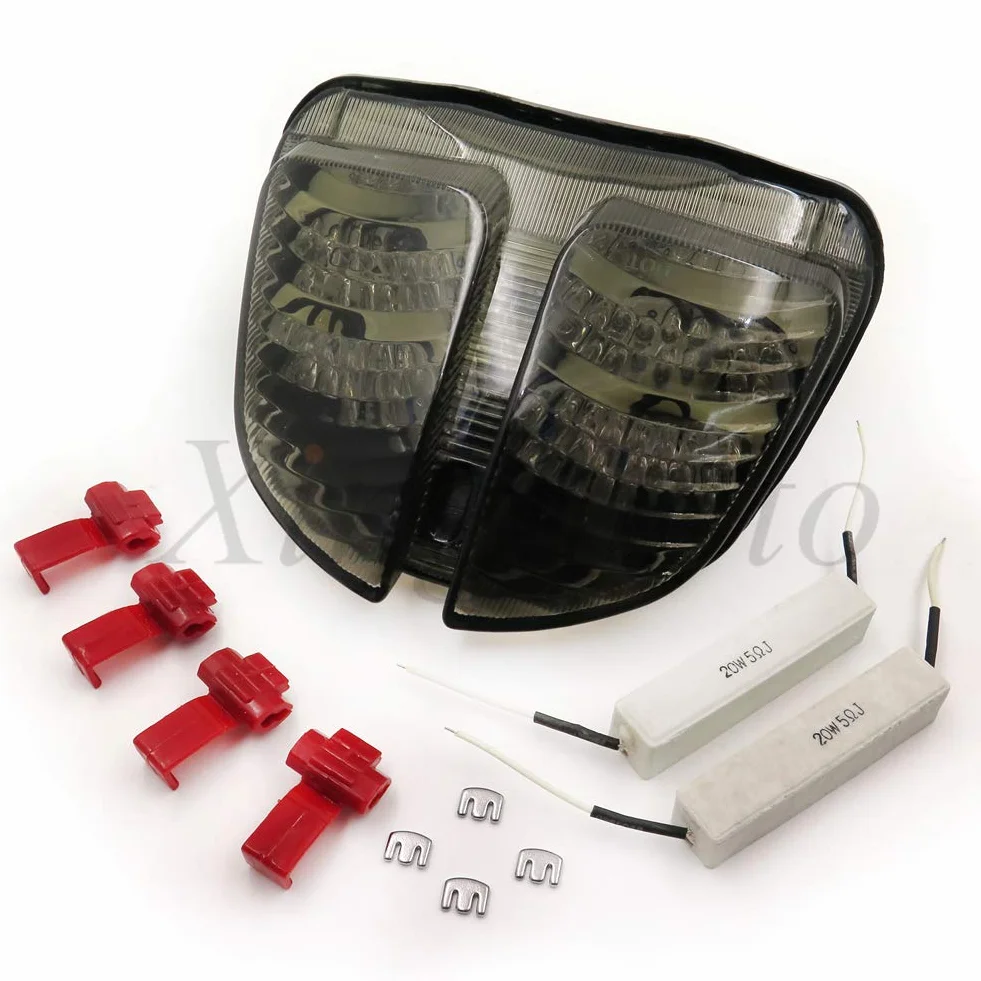 Luz trasera de freno compatible con 2006 2007 Compatible con Suzuki GSXR 600 GSX-R600 750 GSX-R750 Ahumado