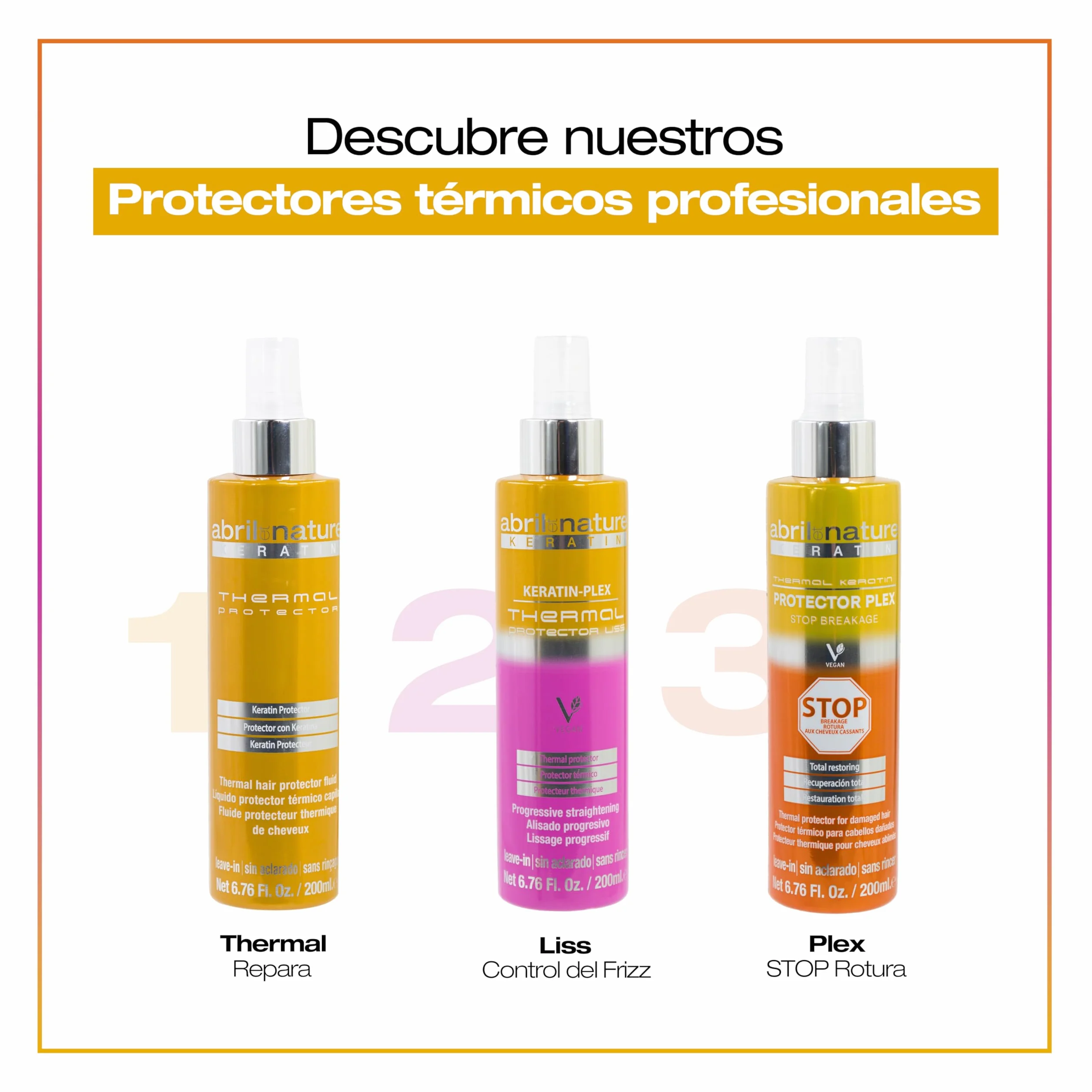 Abril et Nature Protector Térmico Reparador Keratin Liss Alisado Progresivo 200 ml