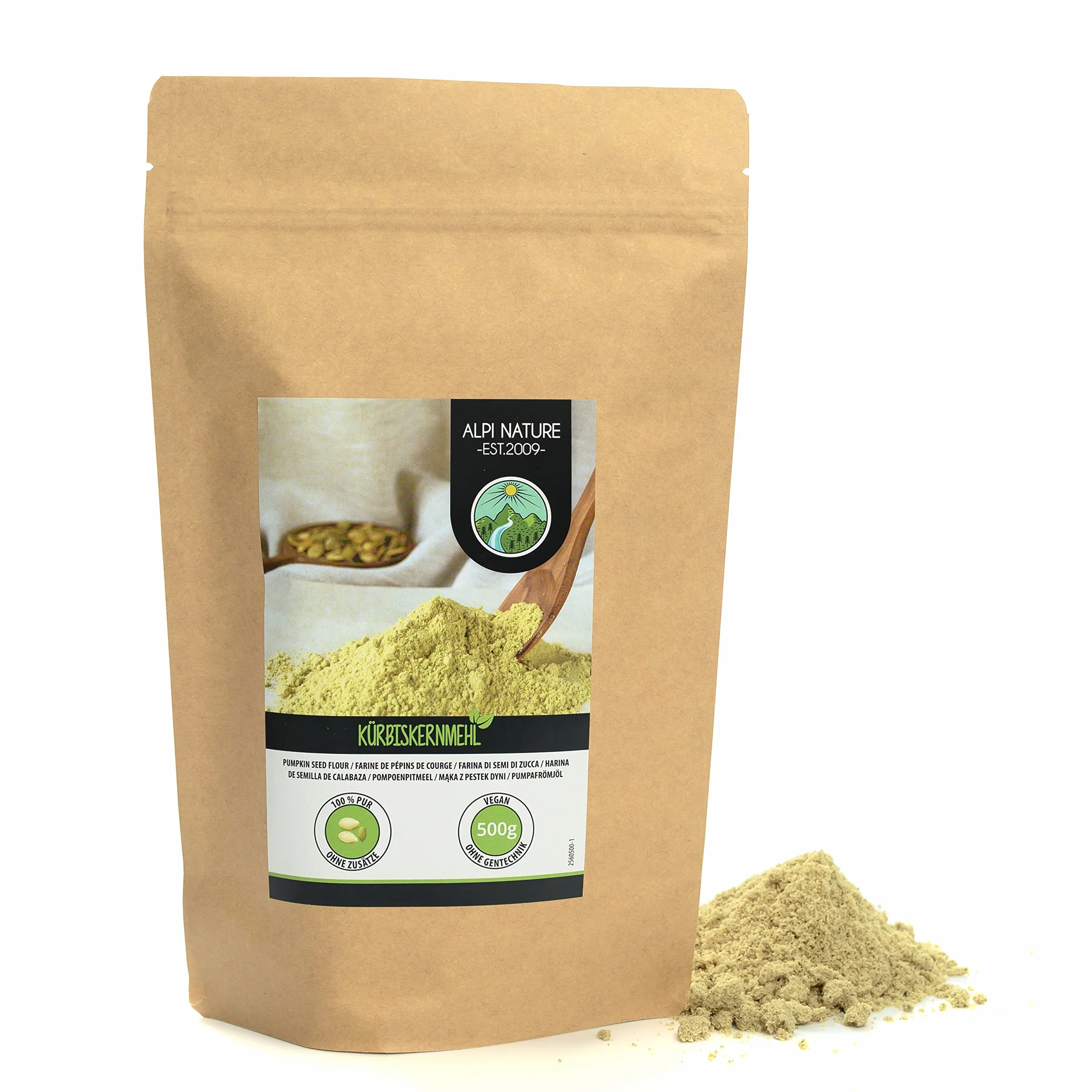Semillas de Calabaza en Polvo 500g, Harina sin Gluten