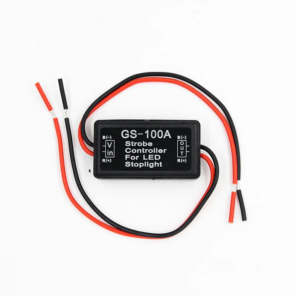 Qiyun Coche, Coche, Objetos Lámparas Luces para Coche, Caja del Regulador Freno del Módulo del Flash de Luz estroboscópica de Detención del GS-100A LED 12V para el Coche