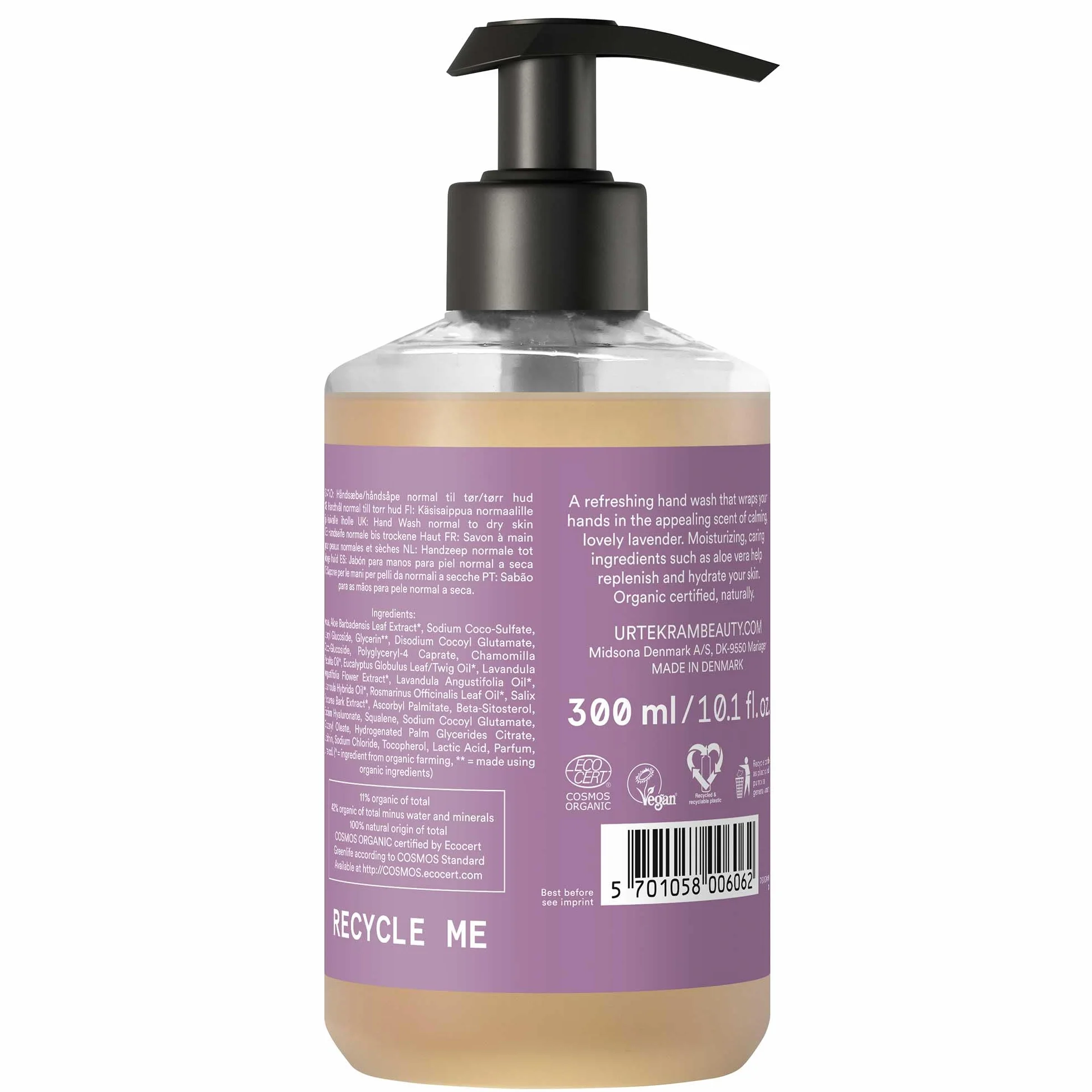 Urtekram Jabón de Manos Soothing Lavender 300 ml Ecológico