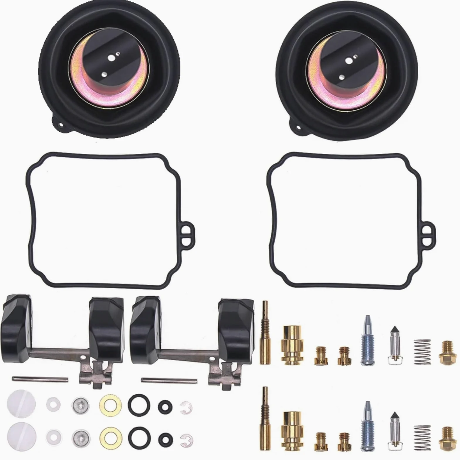 Kit Carburador Repuesto Kit De Reconstrucción Carburador Motocicleta Compatible Con Hyosung Para GV250 Para Aquila 2005 2006 2007 2008 2009 Para GT125R Kit Reparación De Carburador(With Float)