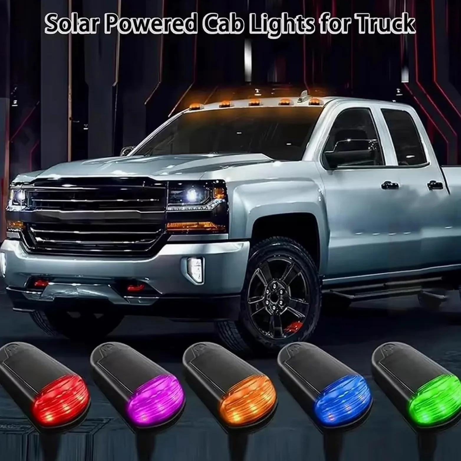 Luz Solar para Cabina Luces Solares For Cabina, Marcador De Techo De Cabina, 16 LED, F150, Uso Apto para Dodge RAM, Lámpara For Camioneta, Luz De Techo For Coche(10pcs White Light)