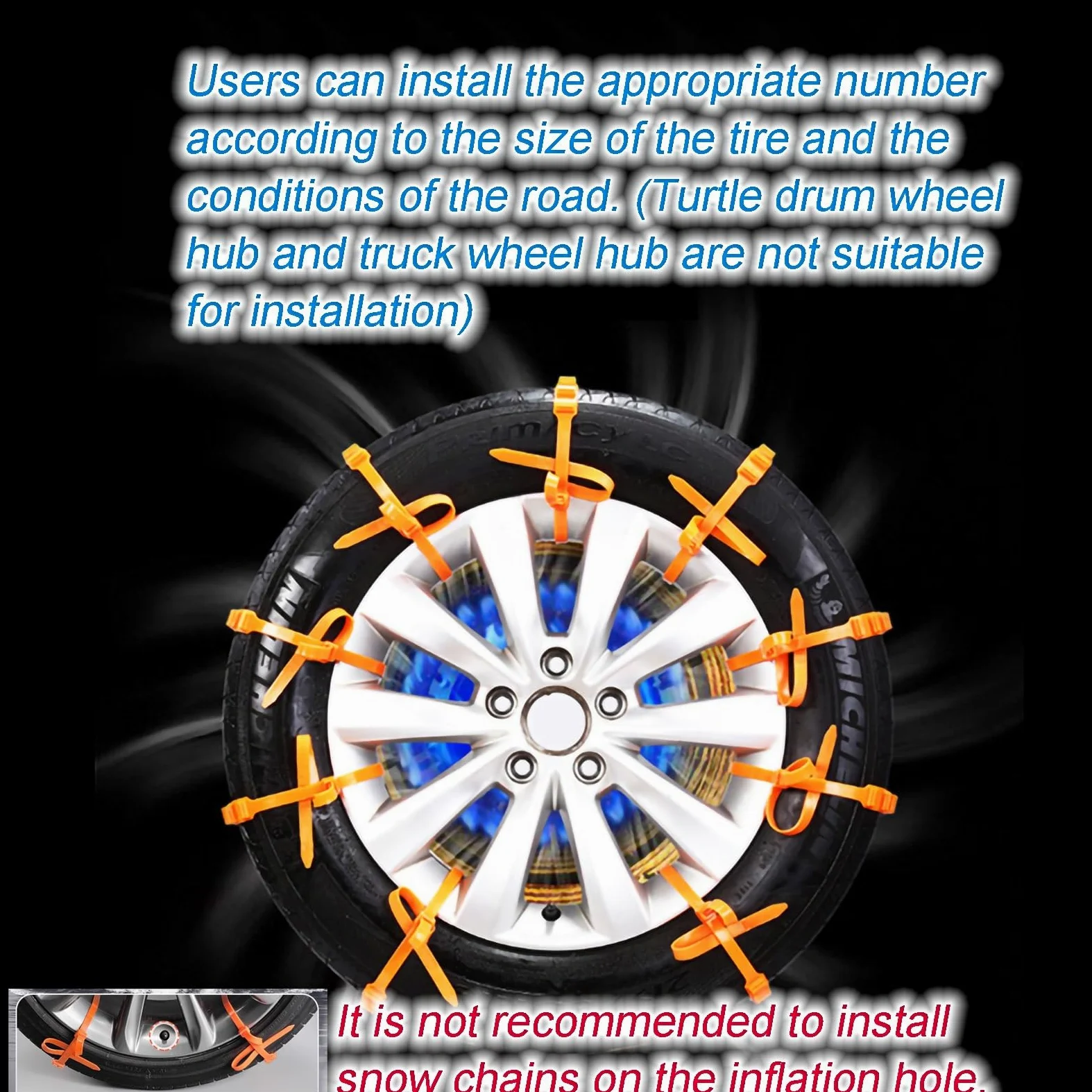20 cadenas antinieve reutilizables for coche, cadenas for neumáticos de nieve, cadenas universales ajustables de emergencia portátiles for neumáticos de nieve for camionetas, cadenas de nieve for coch