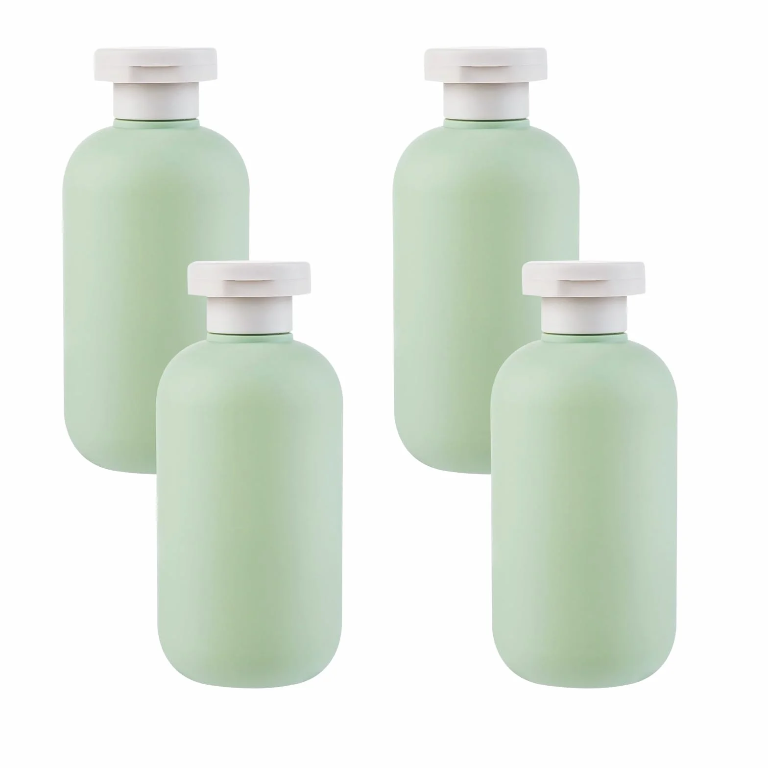 Botella Exprimible con Tapa Abatible 300ml 3 Piezas Recipientes de Viaje Recargables