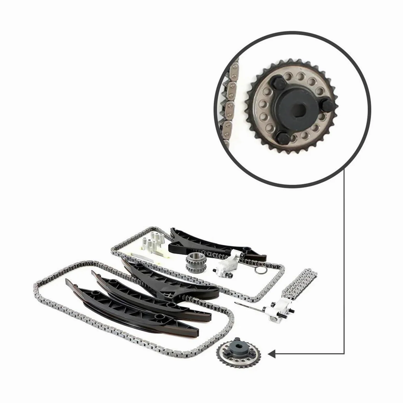Kit De Cadena Distribución N63 Y Piñón Árbol Levas Motores Para ALPINA B7 N63B V8 4.0L .4L N63B40A Para 550, 650, 750, X5 X6 Piñón cadena