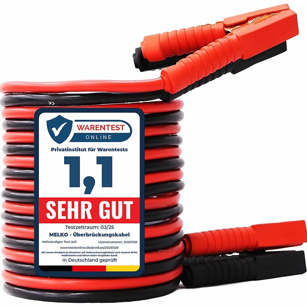 Melko Cable de Arranque/überbrückungskabel, 12/24 V, Color Rojo/Negro