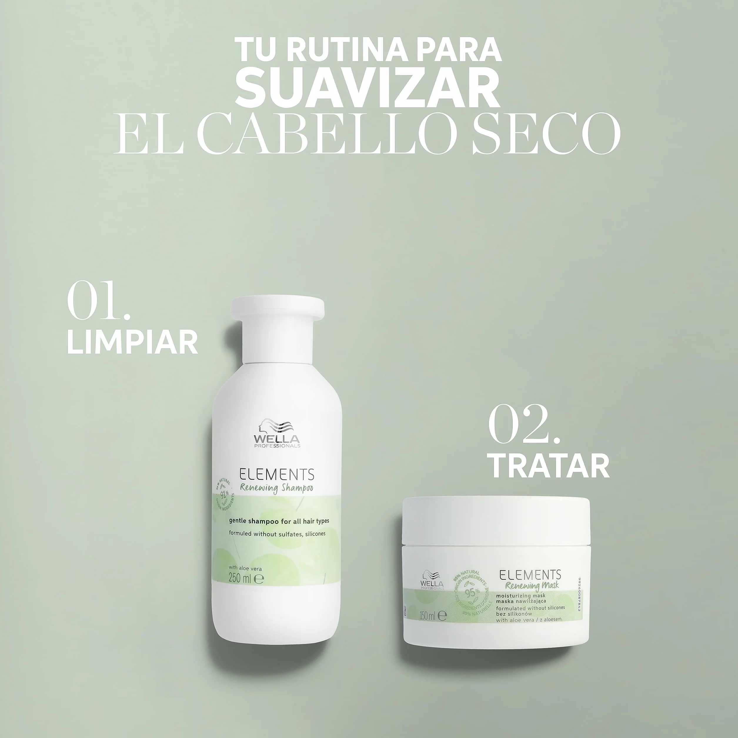 Wella Professionals Elements Champú Renovador con Aloe Vera Sin Siliconas ni Sulfatos
