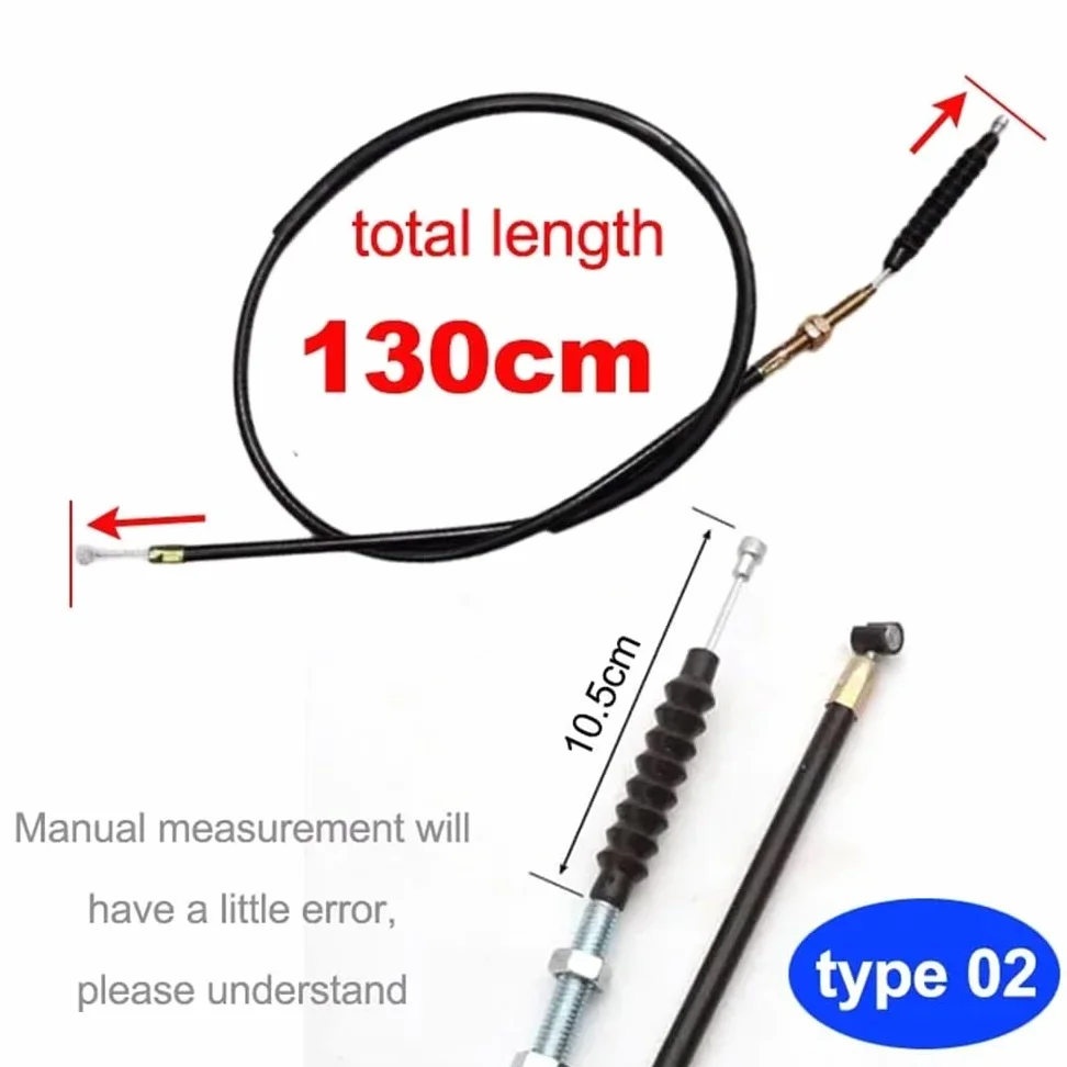 Longitud del Cable embrague de la motocicleta 100cm-130cm para 50cc 70cc 90cc 110cc 125cc 150cc 200cc 250cc Pit Bike ATV