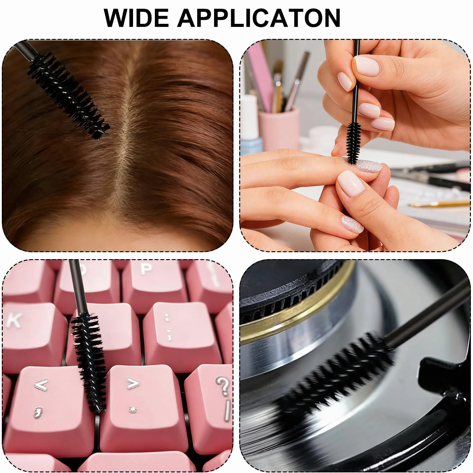 Cepillo Cejas 400 Piezas, Cepillo para Cejas y Pestañas Higiénico