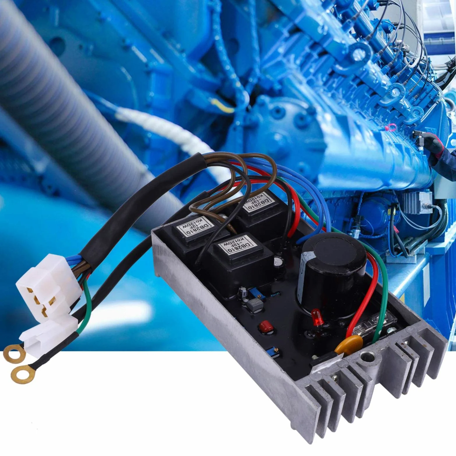 Regulador de voltaje del generador, regulador de voltaje de las piezas del generador AVR KI-DAVR 150S3 para generador trifásico de 15KW