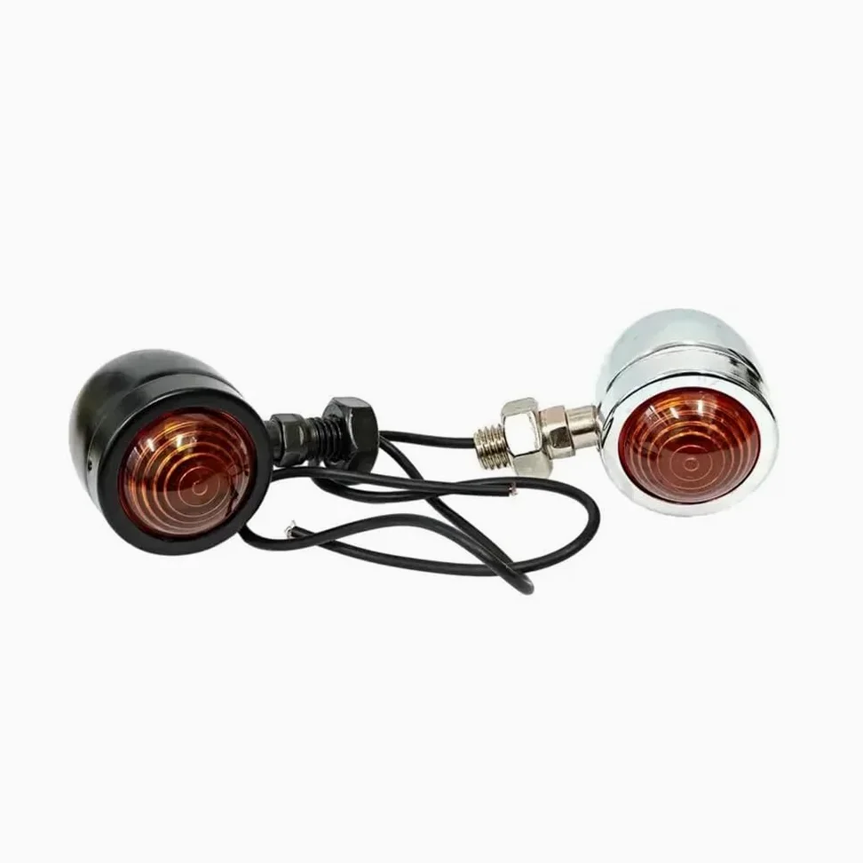 Luces Señal Giro Intermitentes universales para motocicleta | Intermitentes universales para motocicleta, 12V, 10mm, color negro, Chr, para luces de Moto, para Hayabusa GSX1300R GSX250R