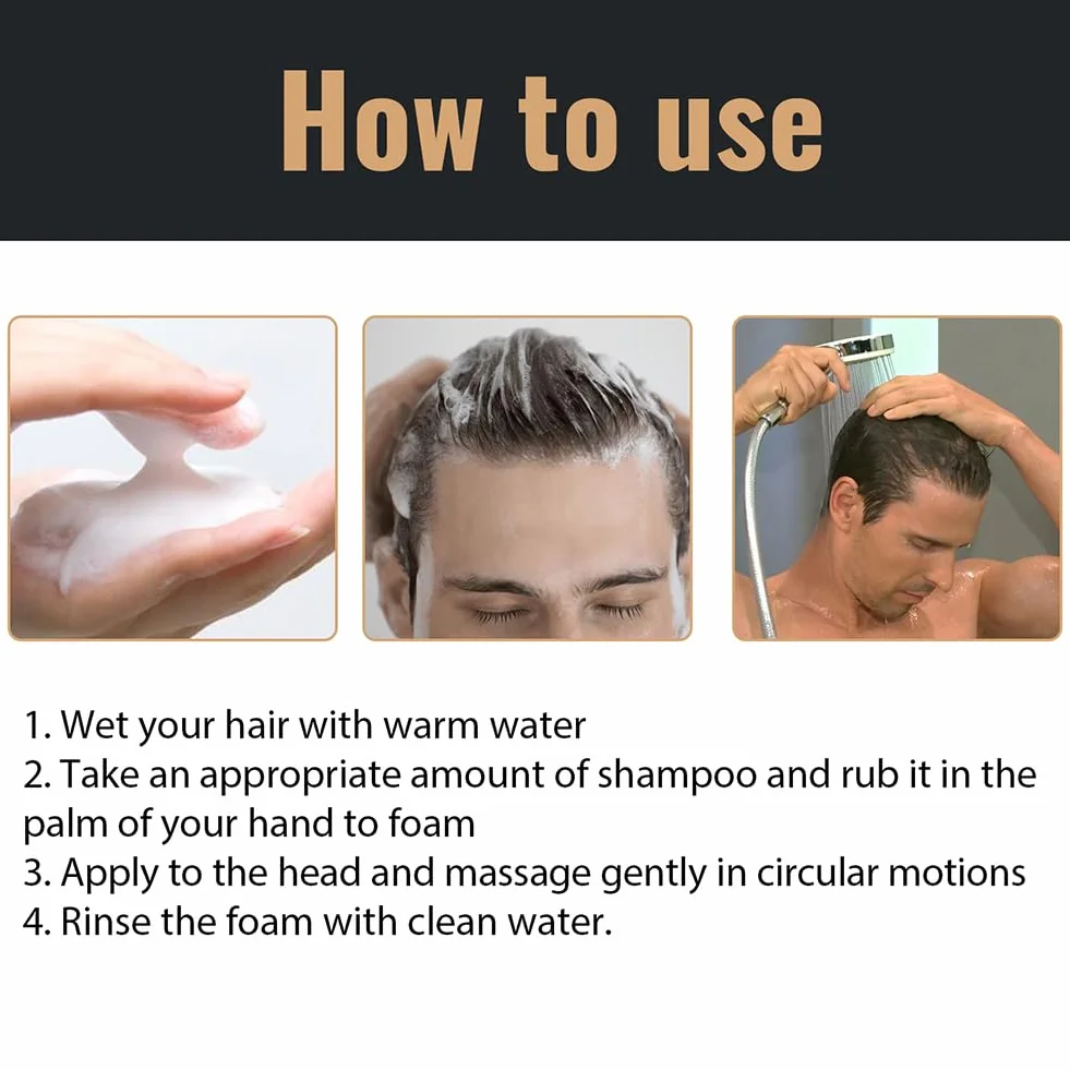 Champú activador de raíz para hombres pérdida de cabello espesor repara suaviza fortalece