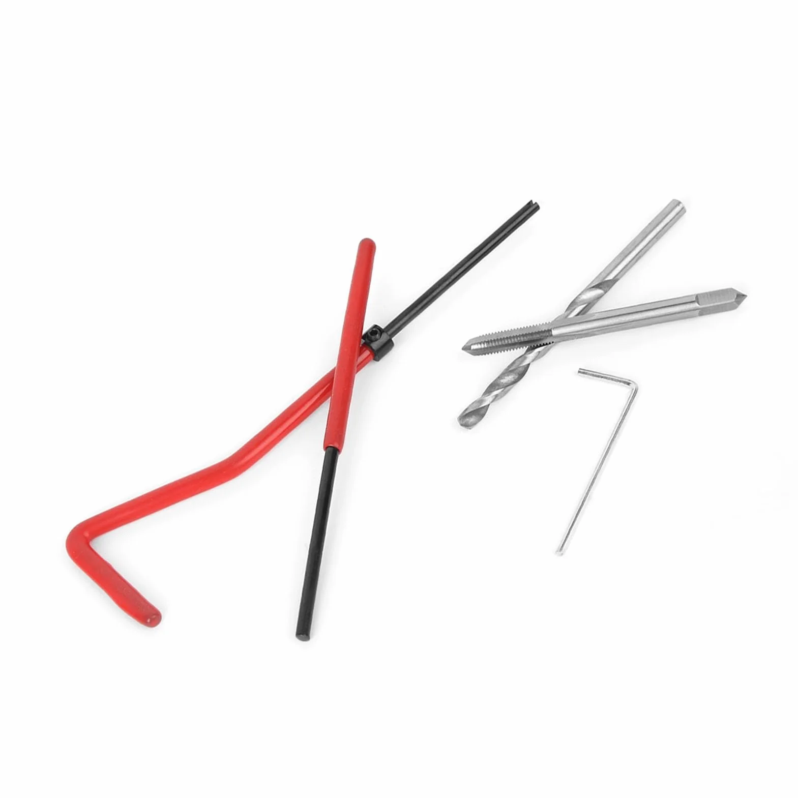 Kit de Reparación de Roscas M4,25 Piezas M4 Juego de Puntas de Reparación de Roscas con Caja de Plástico,para Maquinaria de Procesamiento