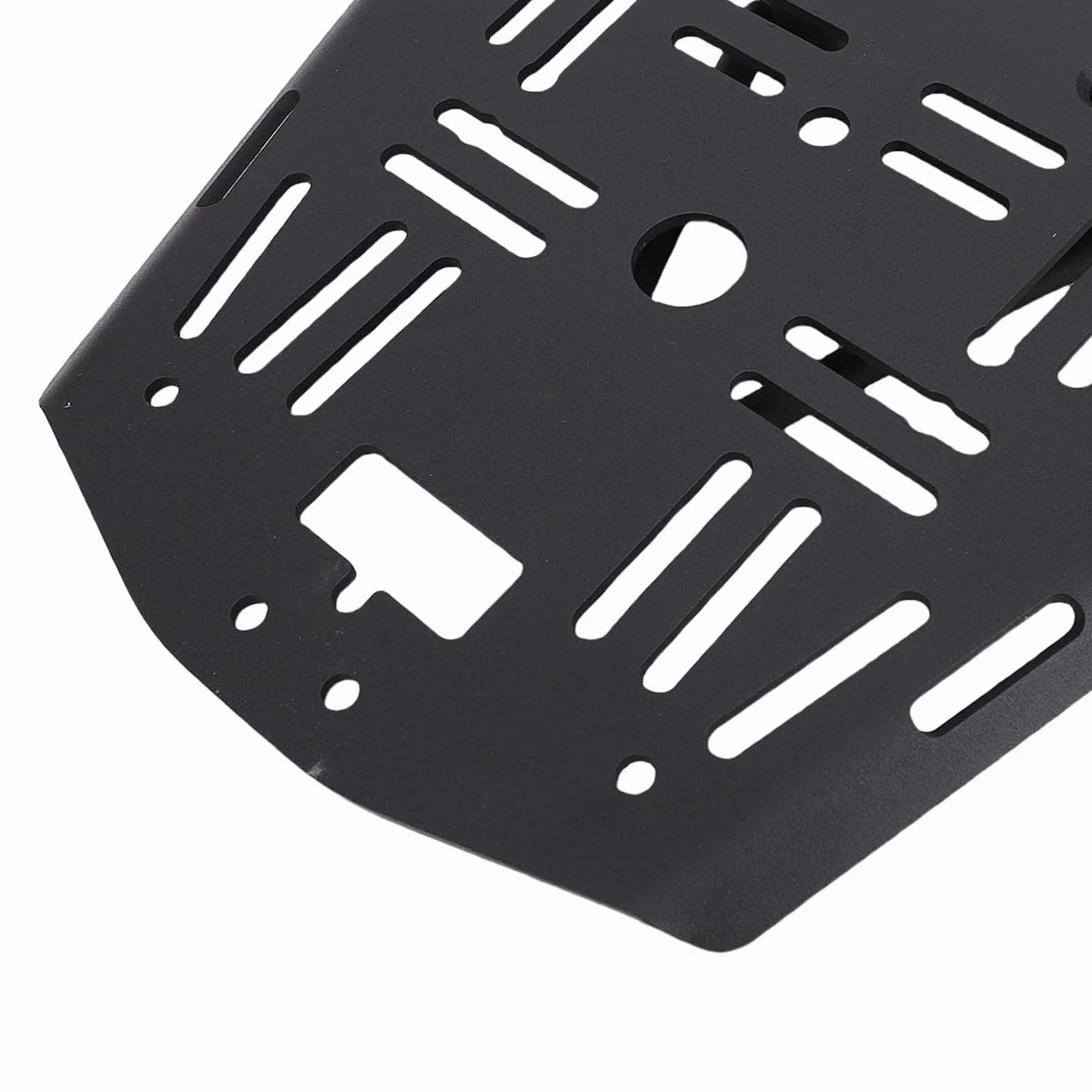 Yctze Caja Placa Base Soporte de Motocicleta Rejilla de Equipaje de Montaje en de Acero de Acero Desmontable de Carbono Inferior para Zontes 368g 501g con Acabado Negro
