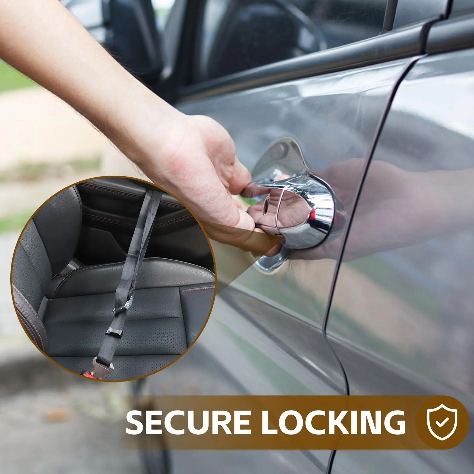 LALAGO Protección contra robo para autocaravanas, accesorios para puertas corredizas de camping, seguro de puerta contra robos para autocaravanas, furgonetas y vehículos - 2 piezas