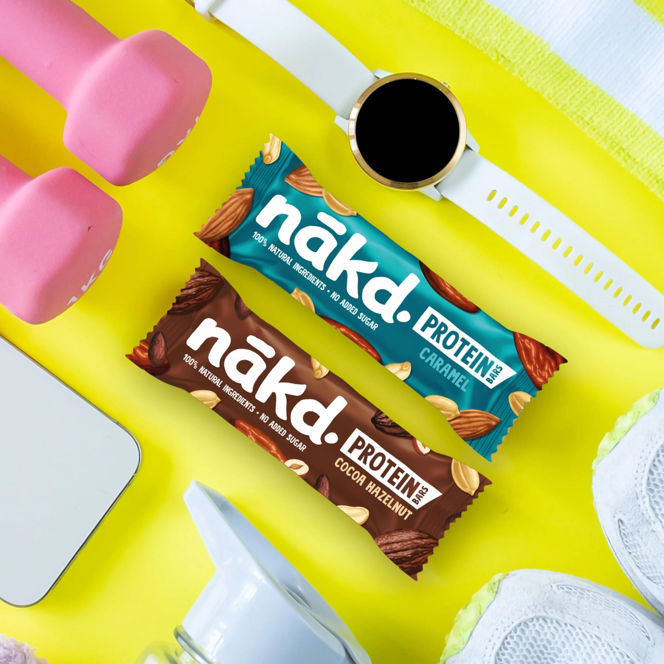 Nākd. Protein Pack Multisabores Barritas Proteícas 7g Proteína Vegetal 100% Natural Sin Azúcar Vegano 16x45g 720g