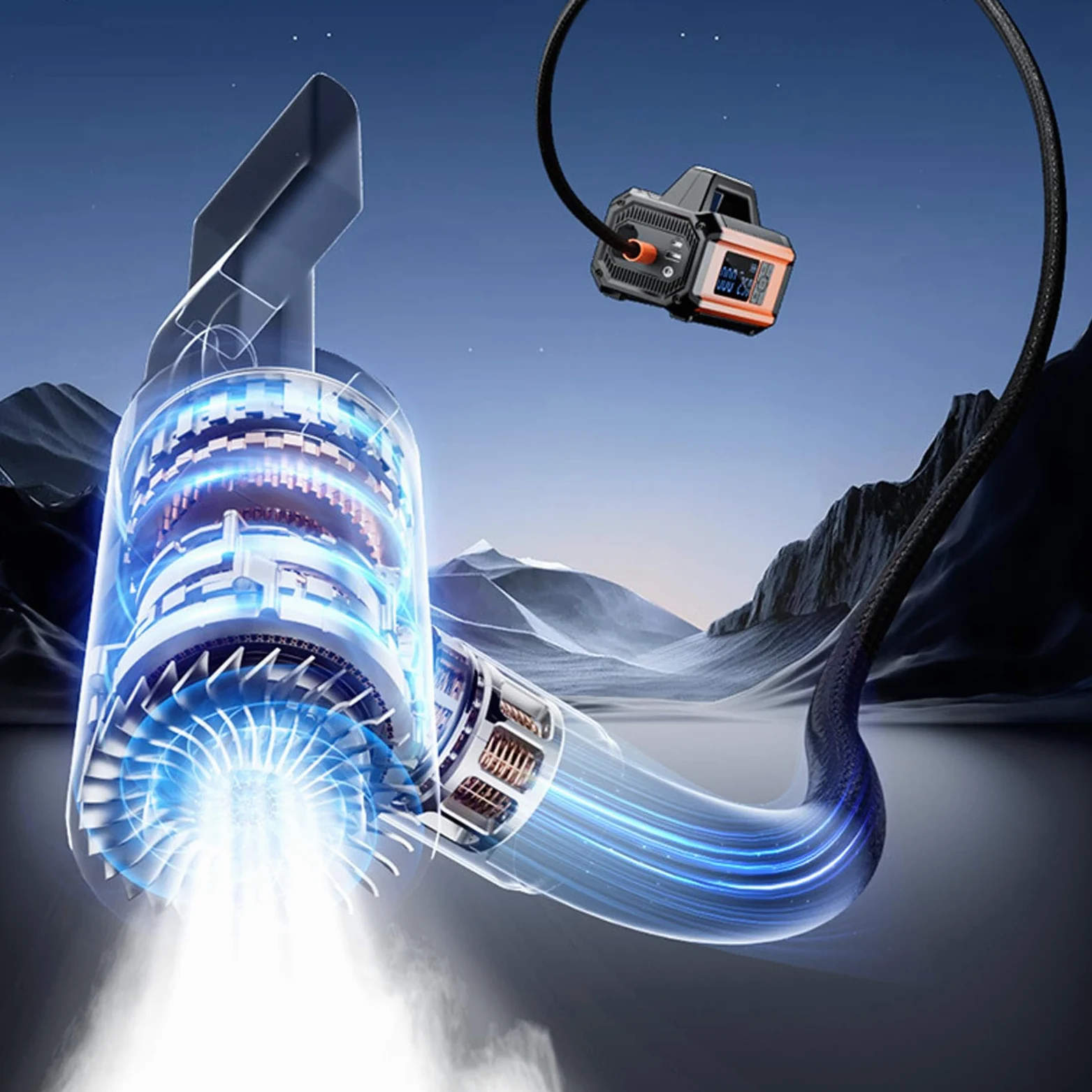 Arrancador de batería multifunción con compresor de aire, bomba portátil de 150 psi, batería de 10000 mAh con luz LED para coche, SUV, furgoneta, tractor