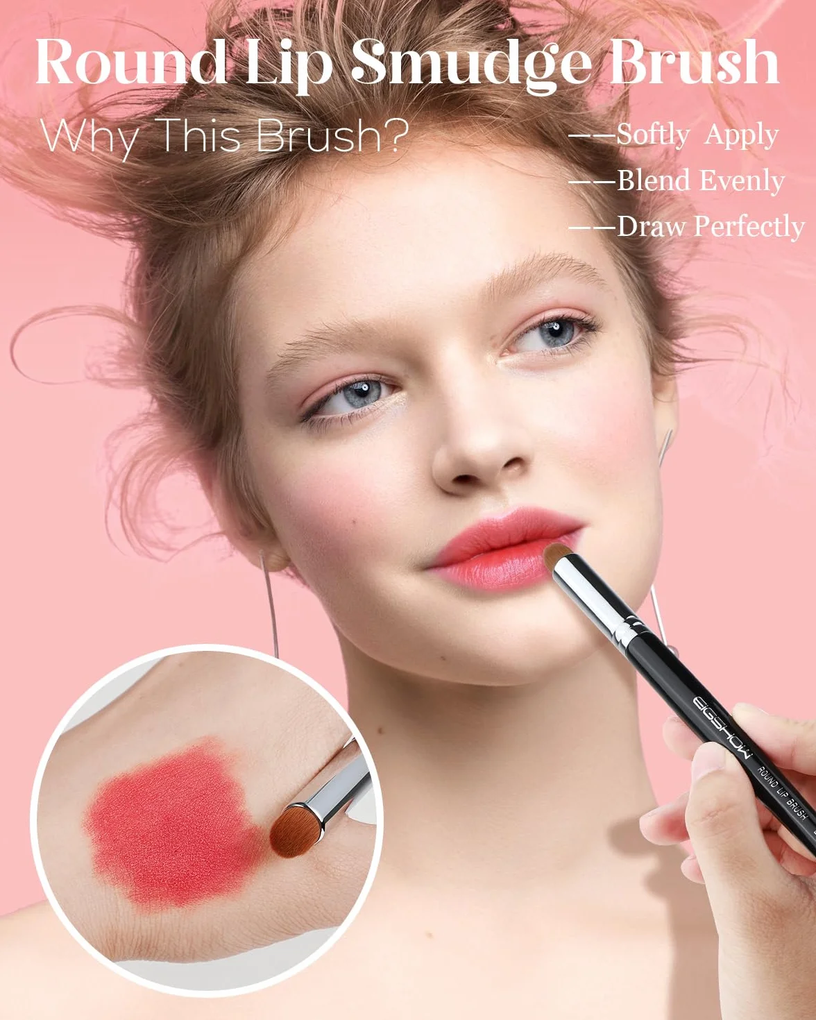 EIGSHOW Pincel para labios redondo difuminador corrector L307