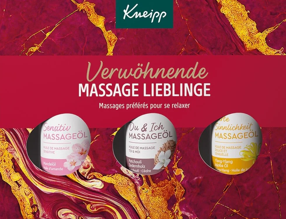 Kneipp Paquete de regalo masaje novios 3 x 20 ml relajación