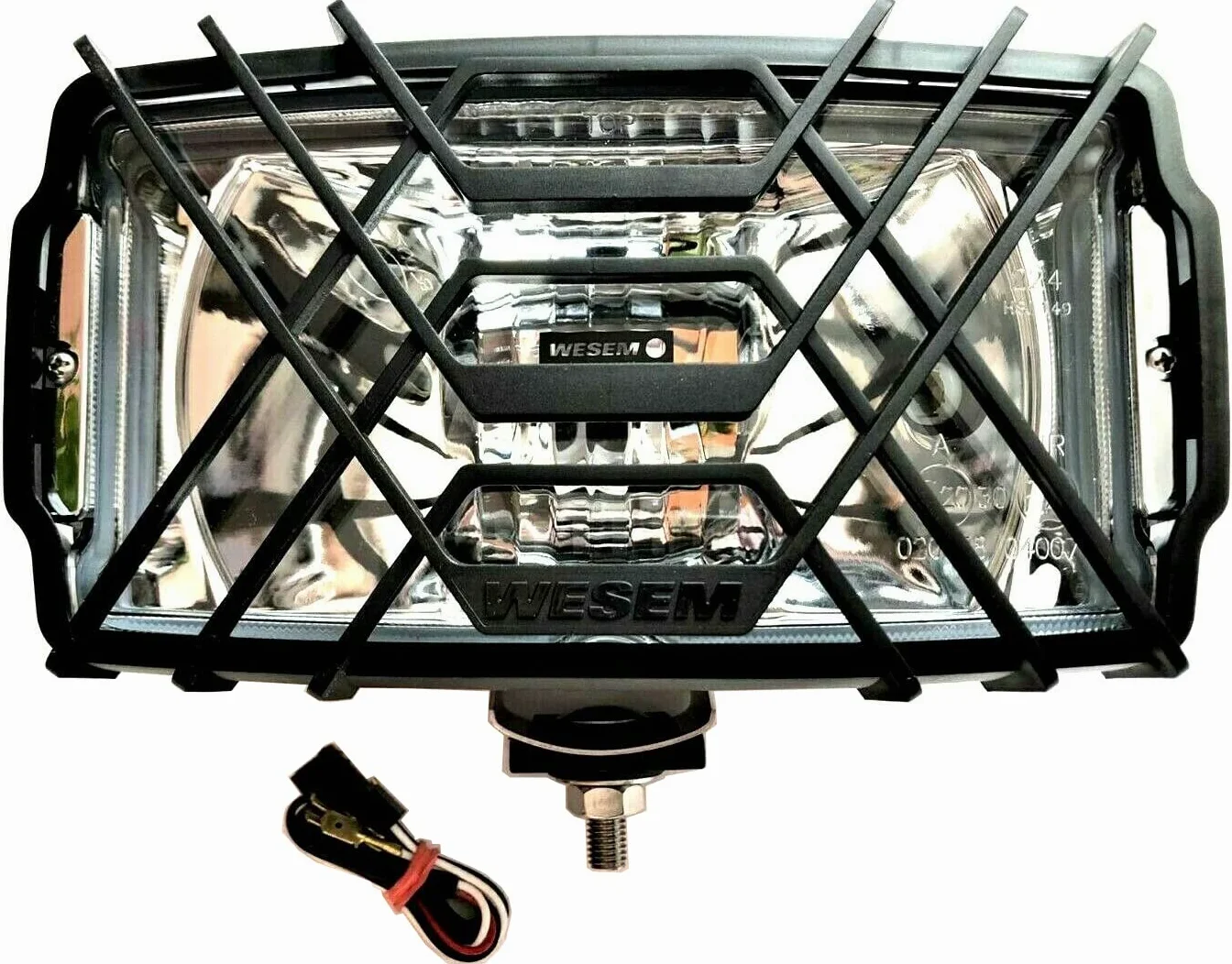 2 Faros Coche Halógenos H3 Cromados, 12 V, 24 V, con Bombillas de 12 V