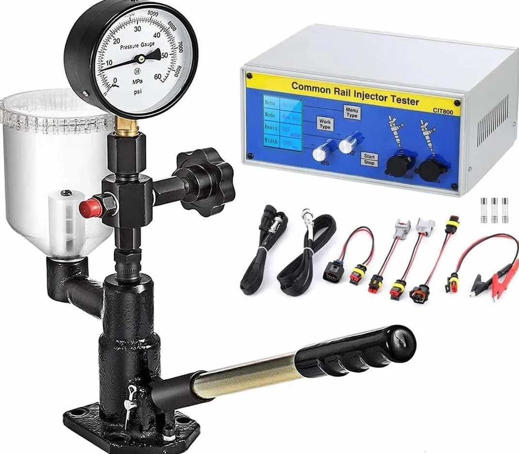 Comprobador de inyectores Common Rail multifunción con validador de inyectores, frecuencia y ancho ajustables, comprobador de inyectores Common Rail CIT800 + validador de inyectores S60H