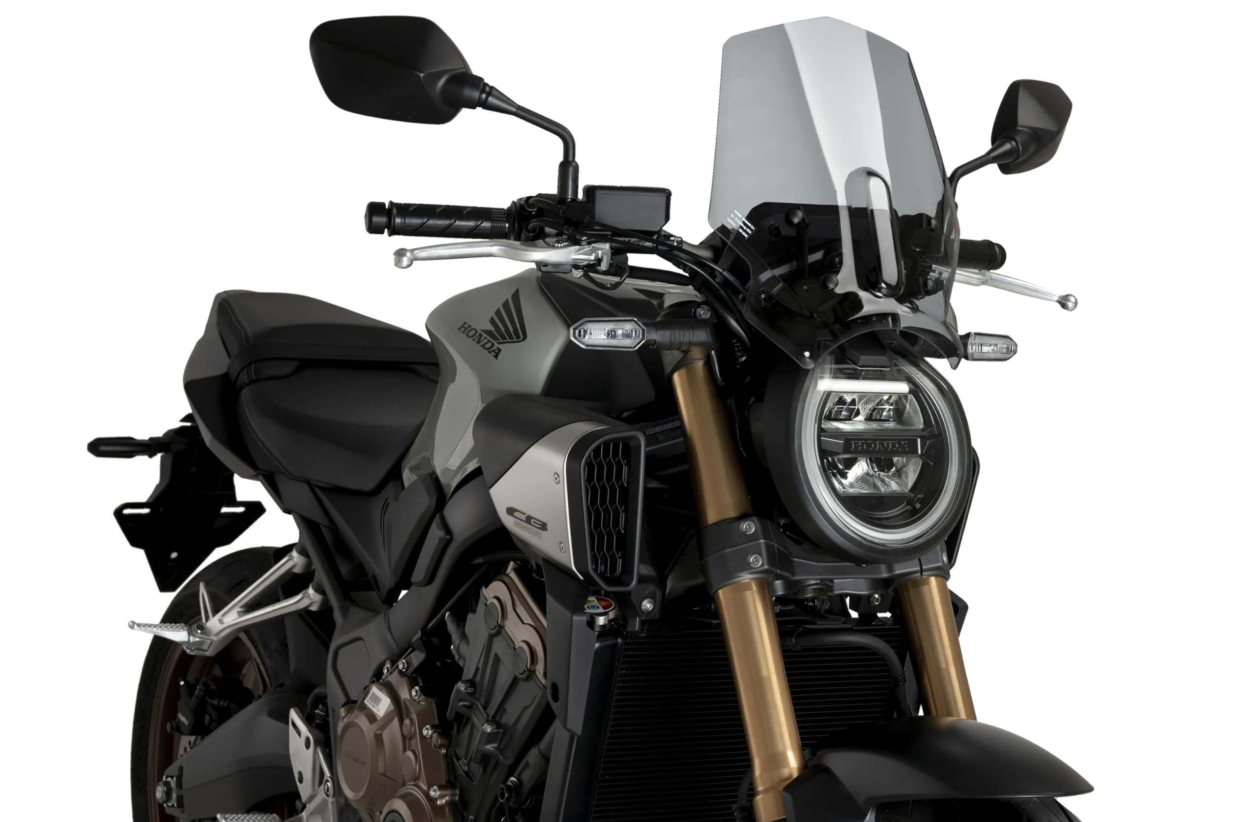 Puig 21960H New Generation Sport deportiva y aerodinámica en acrílico de 3 mm con diseño elevado que mejora protección y mantiene amplia visibilidad, Ahumado