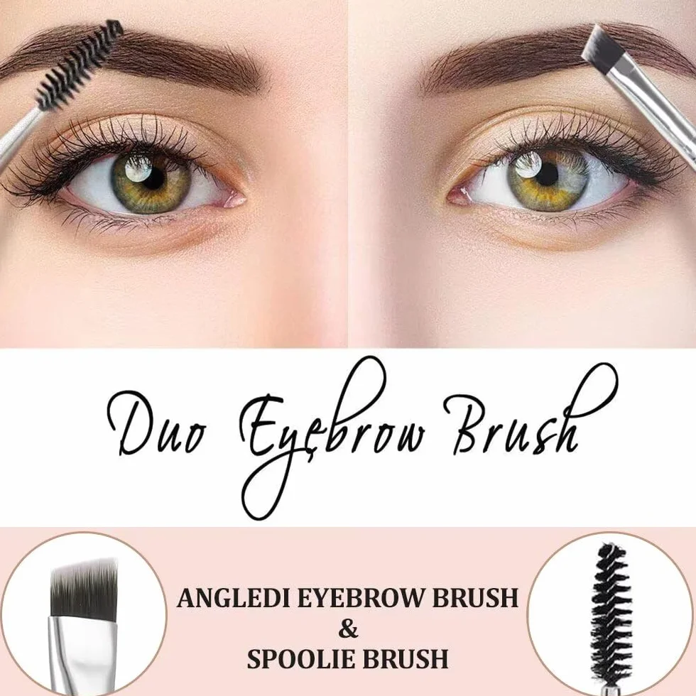 Cepillo de cejas 2 unidades peine doble extremo separador pestañas portátil herramientas maquillaje