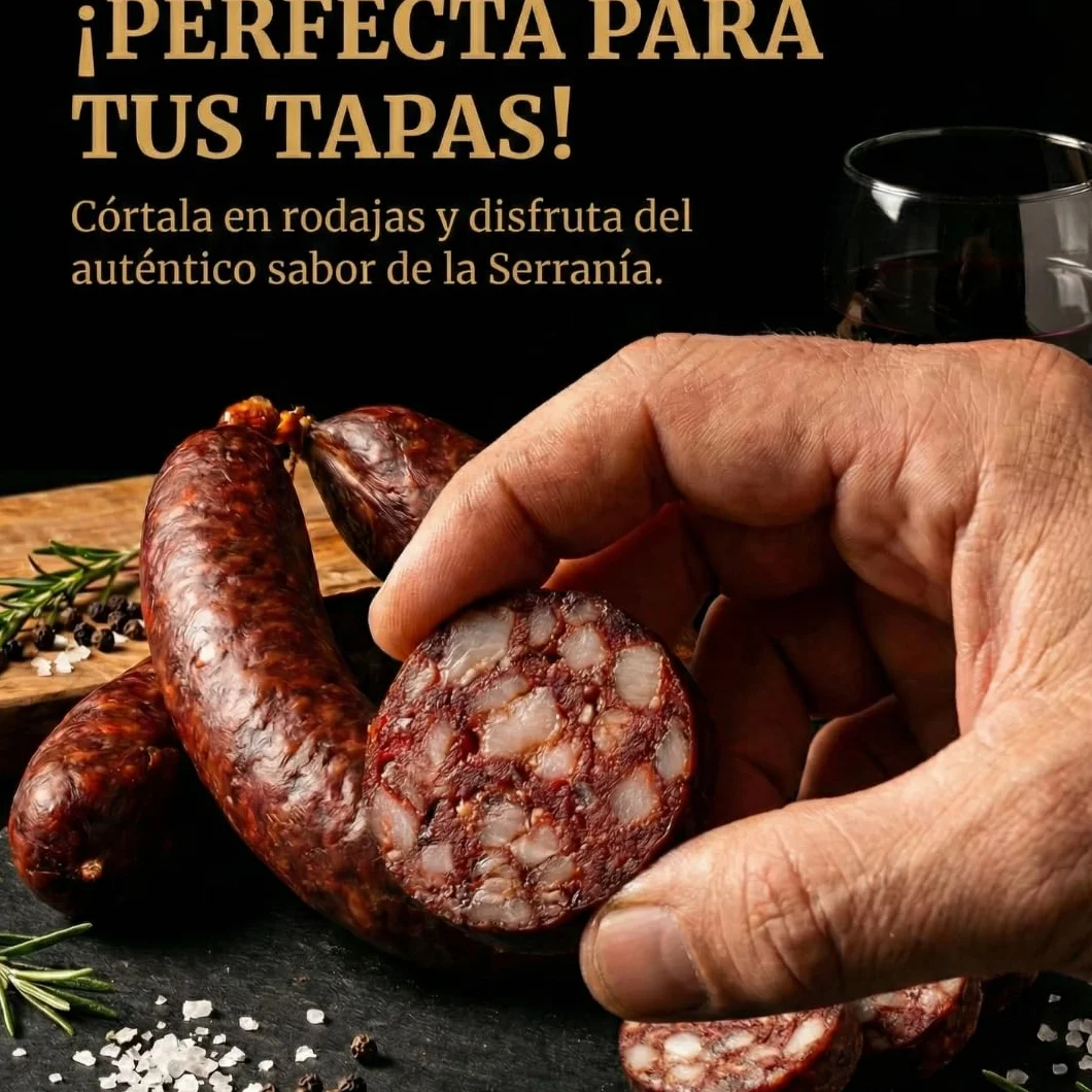 Morcilla Rondeña 350g – Embutido Andaluz Artesano Sin Gluten Sin Lactosa con Pimentón | Melgar