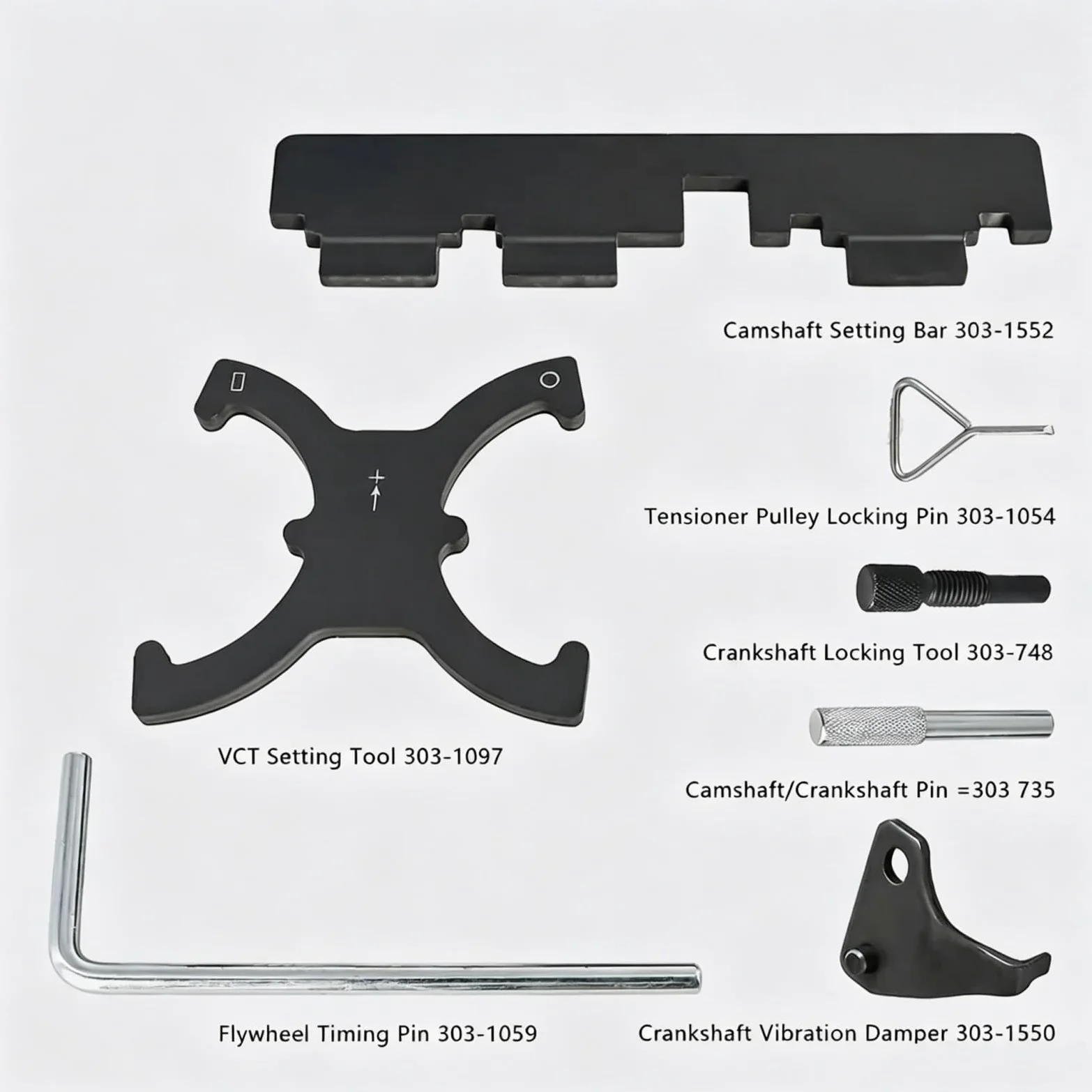 Herramientas Ajuste Motor Compatible Con Ford Para C-Max Para Fiesta Para Focus 1.6 TI-VCT 1.6 Duratec Para EcoBoost Kit De Herramientas De Ajuste De Bloqueo De Sincronización Del Motor
