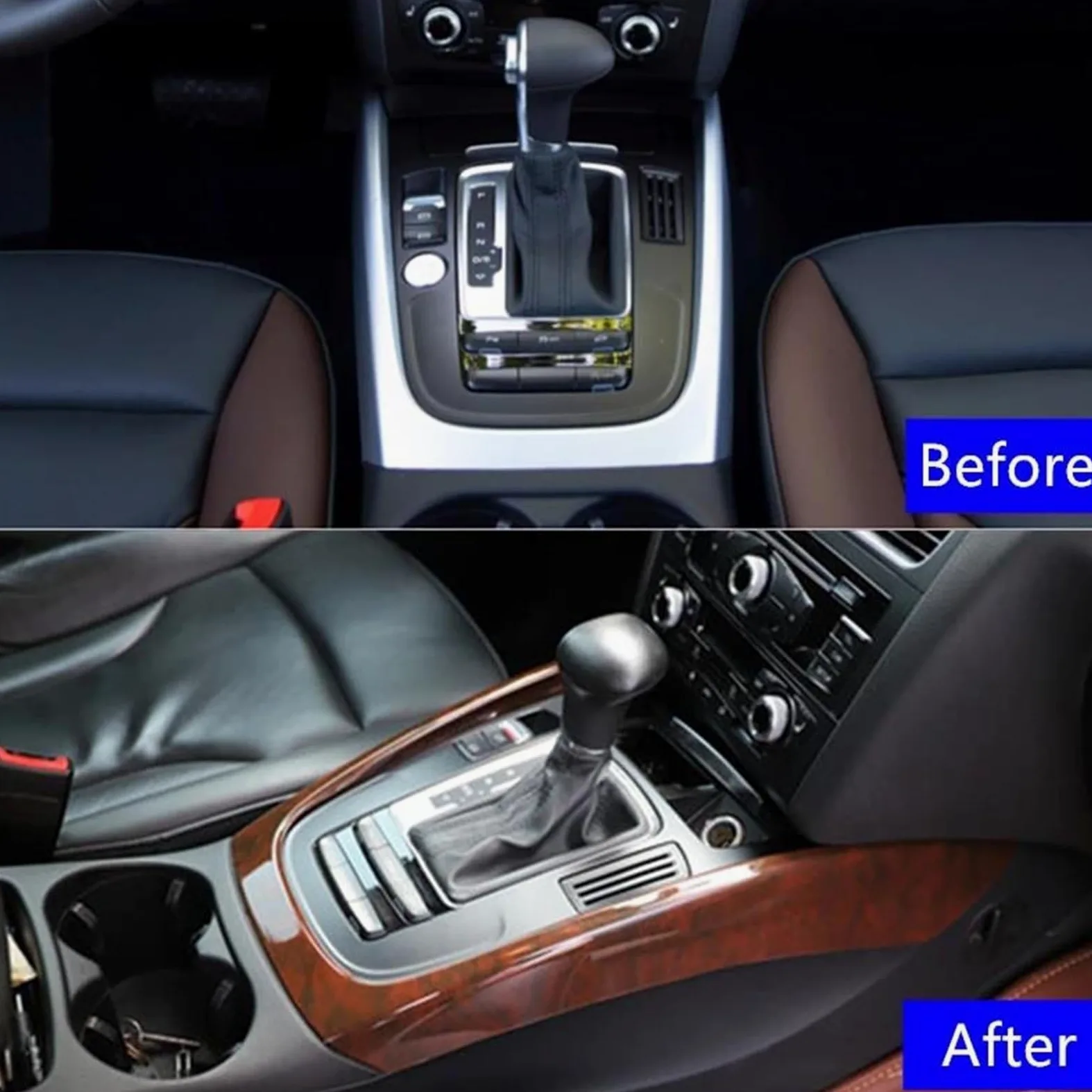 Cubierta De Marco Panel Cambio Caja Cambios Control Central Interior Coche Para Q5 2010-2017 ABS Estilo Modificado
