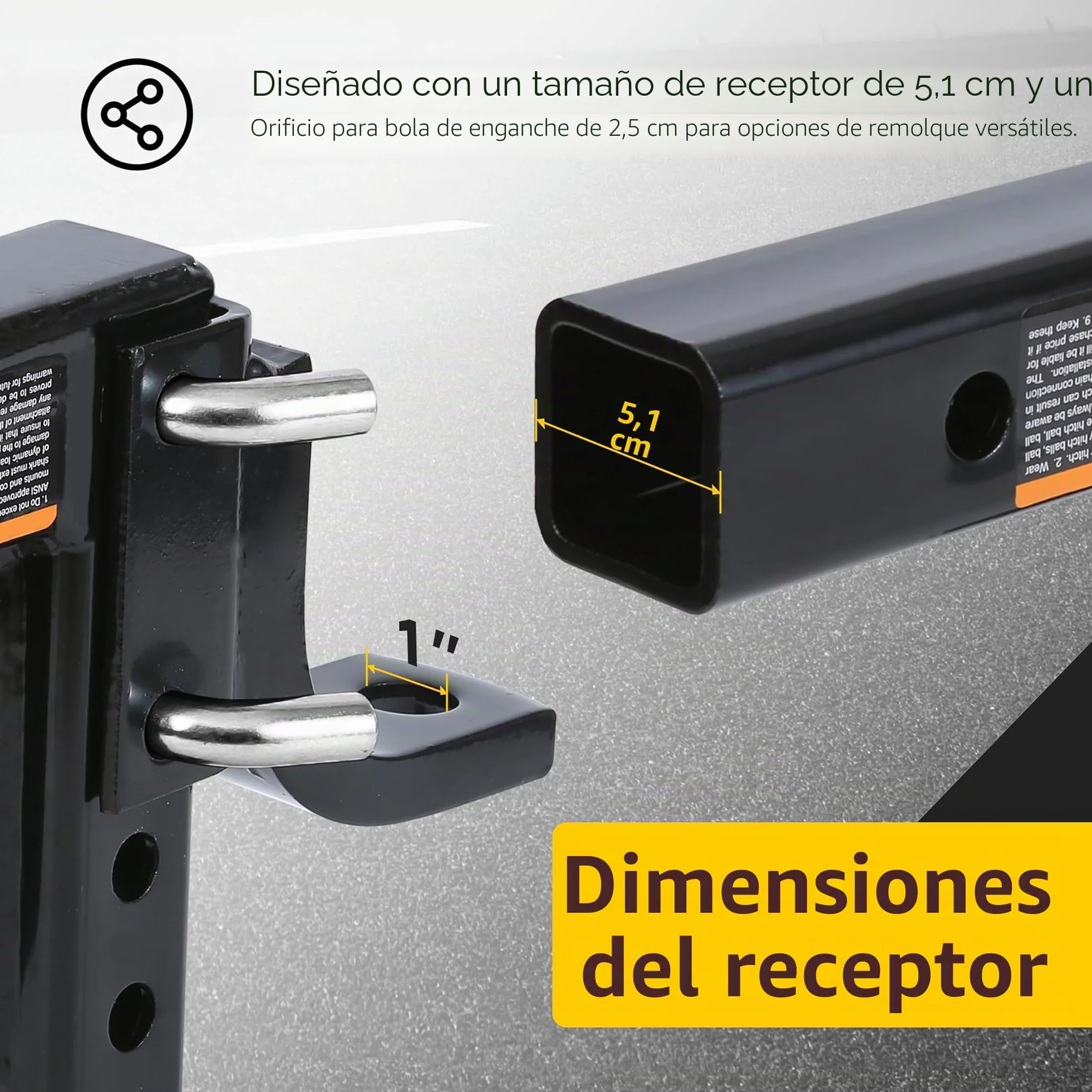 MAXXHAUL 70067 - Enganche de Remolque - Enganche de Remolque Ajustable de 8 Posiciones - 5000 Libras de Capacidad GTW, Color Negro