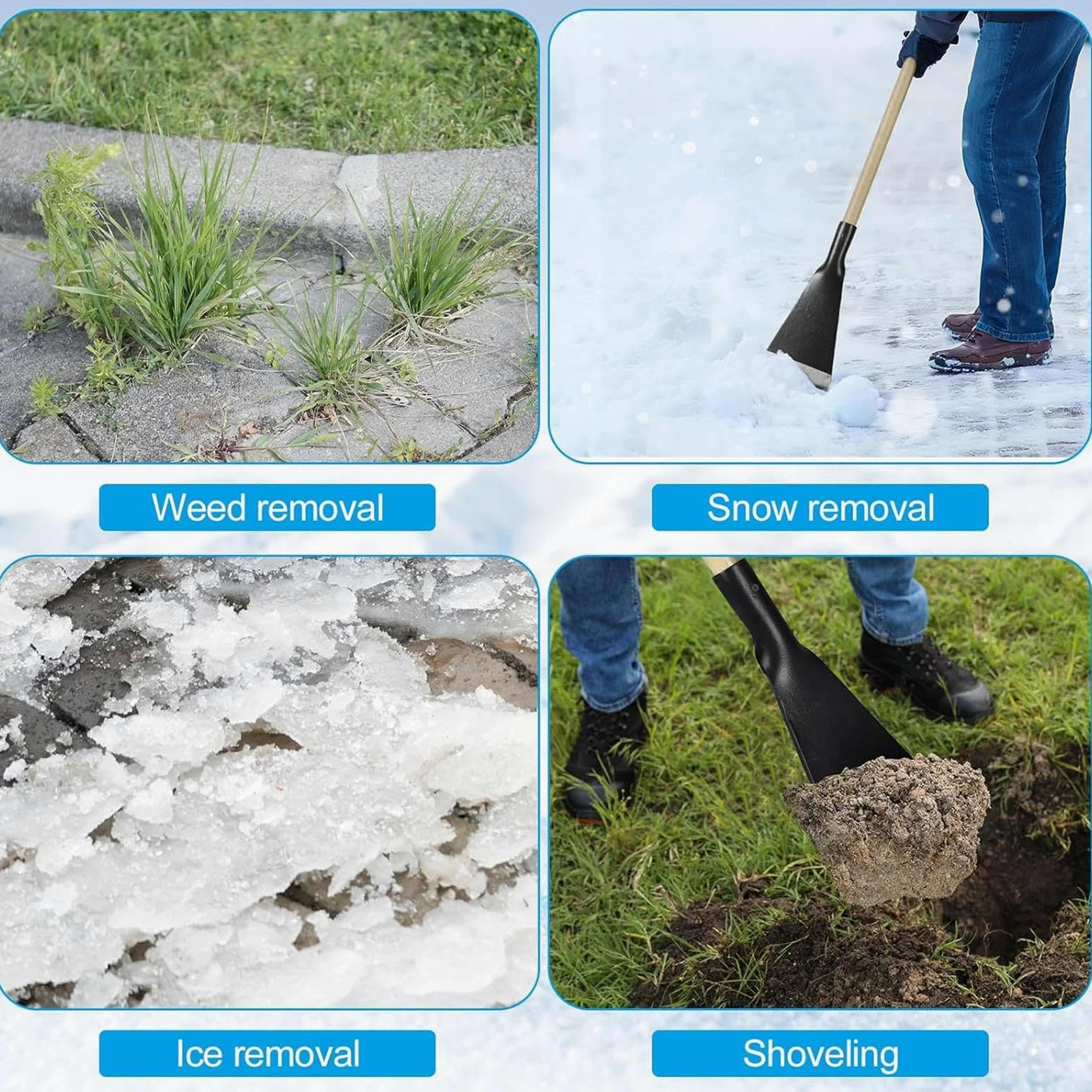 Herramienta para Raspar Hielo, de Hielo, Herramienta para Limpiar Jardines, Removedor de Nieve para Construcción con Cemento.