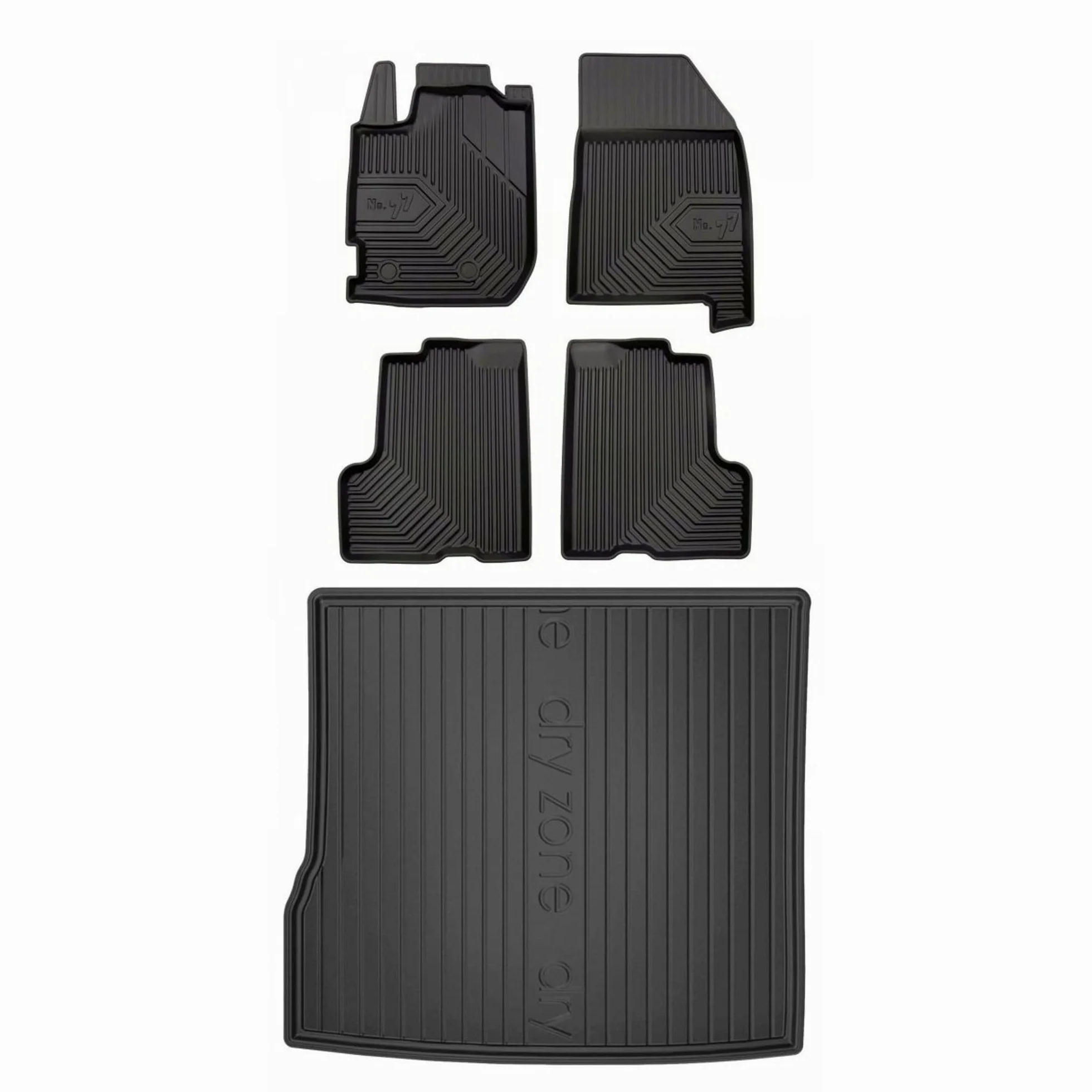 MOTOS Set de alfombrillas de goma y alfombrillas de maletero para Dacia Duster II 2017-2021 Mejora la comodidad de tus viajes con la alfombrilla antideslizante para coche NO.77- alfombrillas para todo