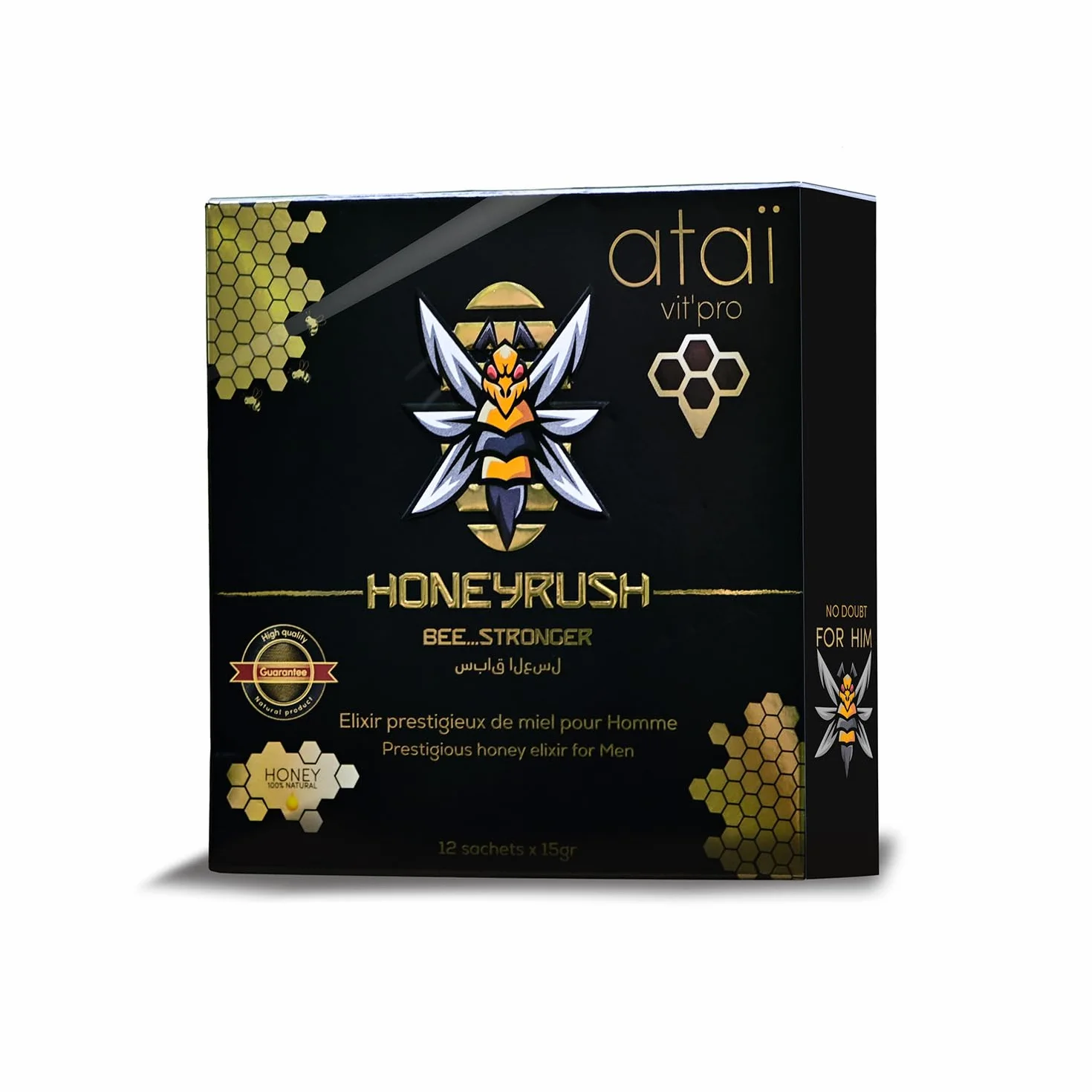 HONEY BEERUSH Miel Afrodisíaco Potenciador Energético Libido Intensa Hombre 12 sobres 15g