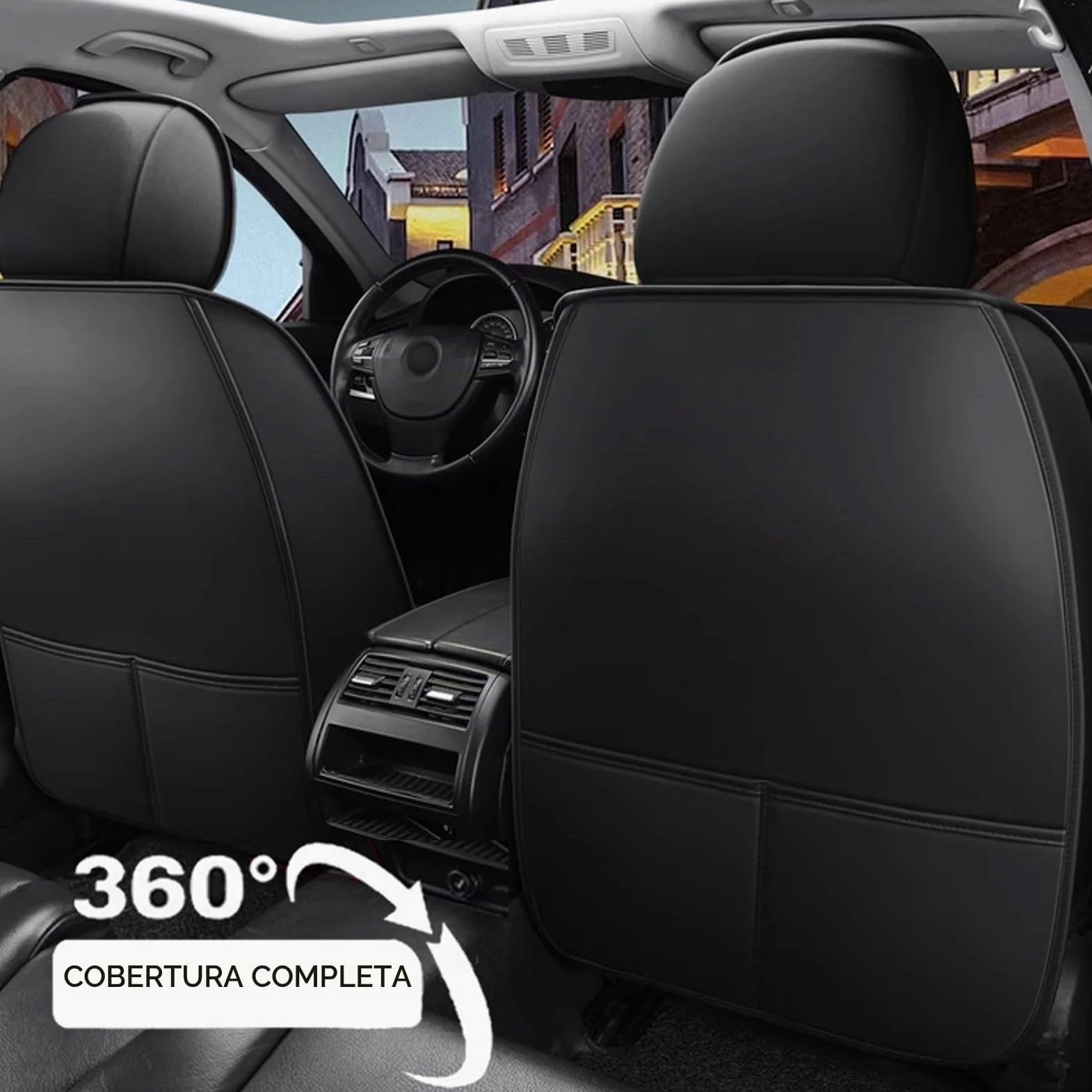 Fundas Asientos Coche, para Peugeot Rifter 2018 2019-2023 2024 2025, Fundas Asientos Coche Universales, Juegos de Cubreasientos Cuero Impermeables Coche Fundas Asientos Interior Accesorios(E(Black Cur